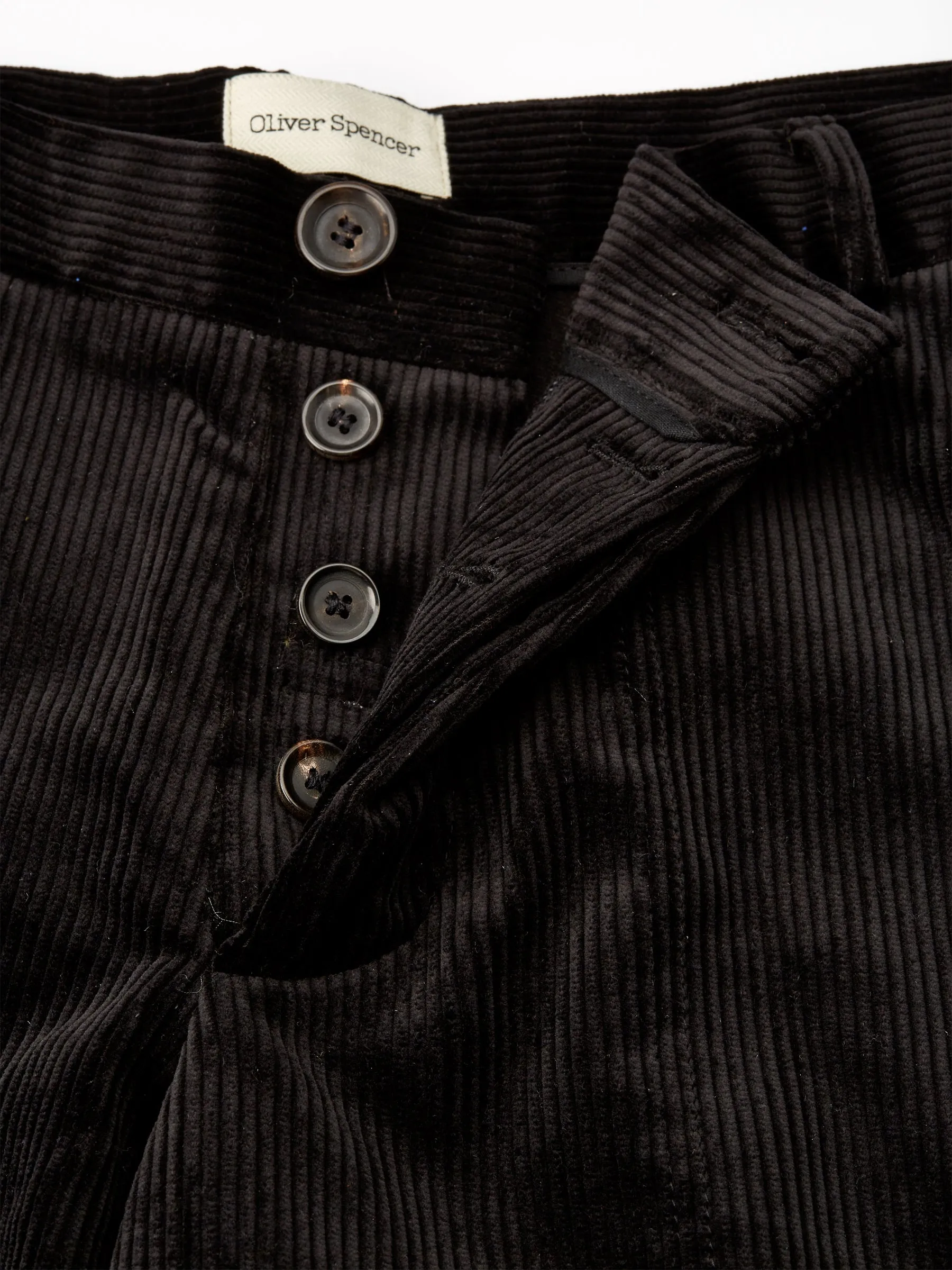 Judo Trousers Kingsley Cord Black sold by Oliver Spencer product image thumbnail 3