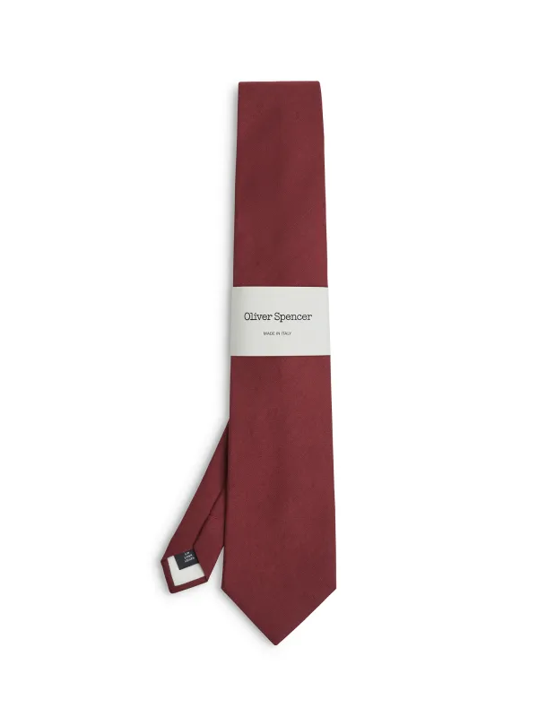 Tie Bramley Cherry Red made by Oliver Spencer