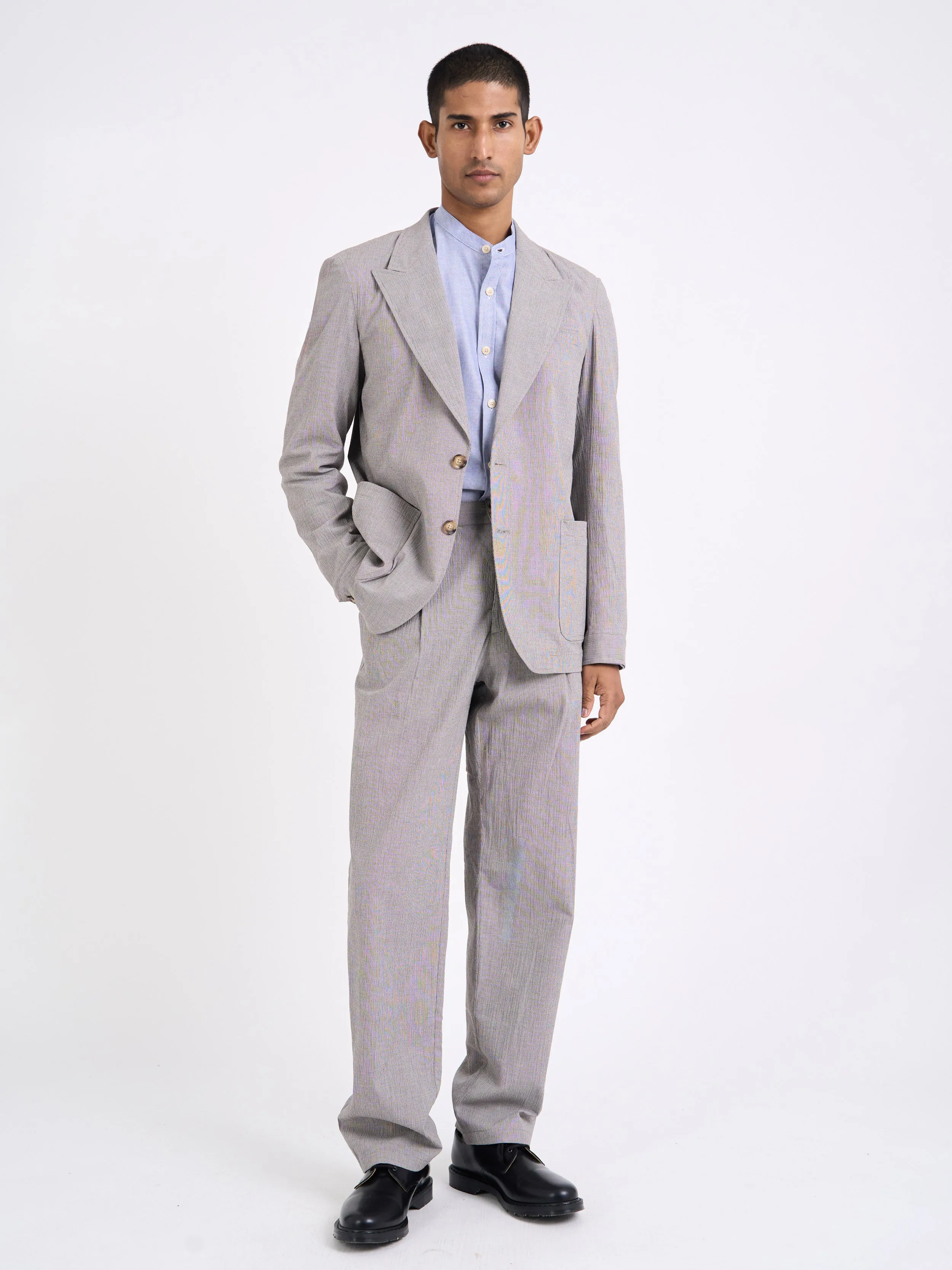 Jensen Brown/White Finsbury Suit sold by Oliver Spencer