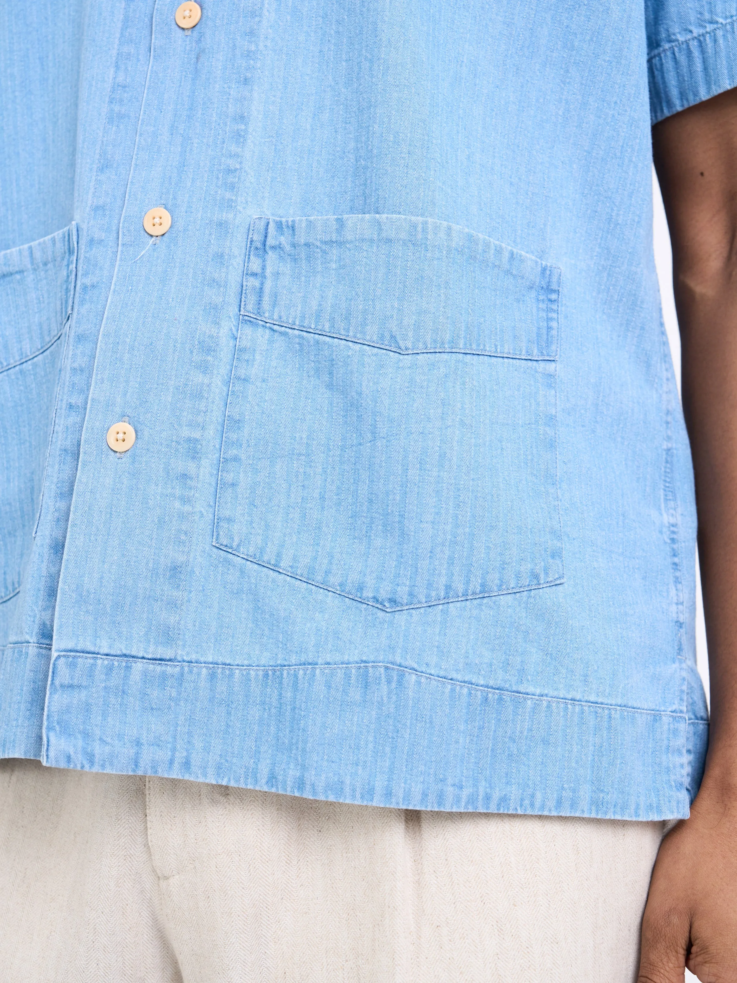Cuban Short Sleeve Shirt Marden Indigo sold by Oliver Spencer product image thumbnail 5