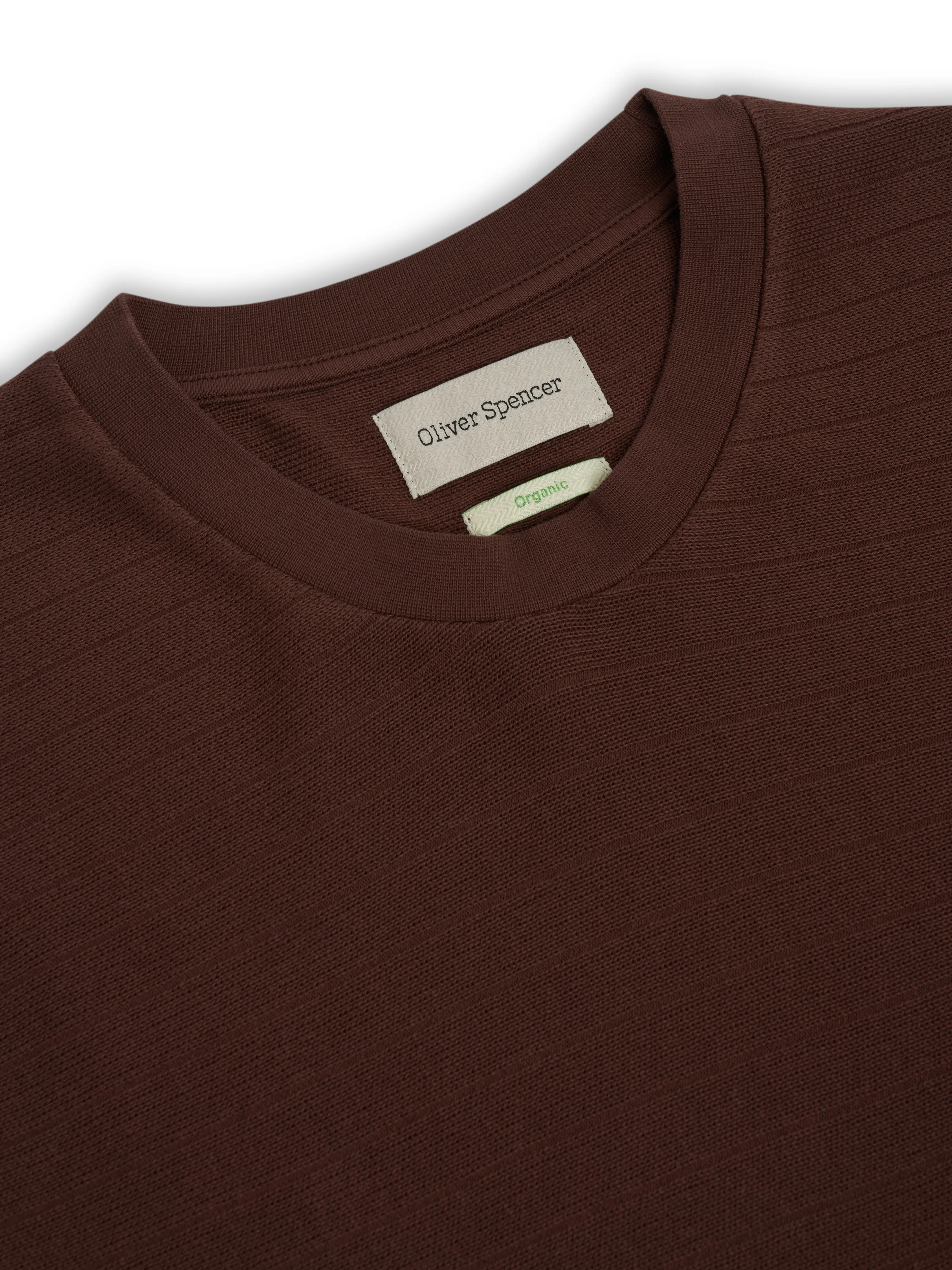 Lynton Crew Neck T-Shirt Coburn Brown sold by Oliver Spencer product image thumbnail 2