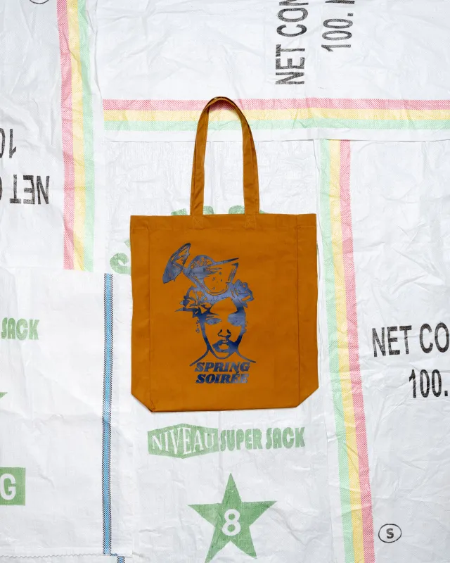 Le Tings Spring Soiree Day Tote Bag Lawford Ochre made by Oliver Spencer