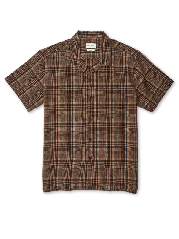 Havana Short Sleeve Shirt Burrow Brown made by Oliver Spencer