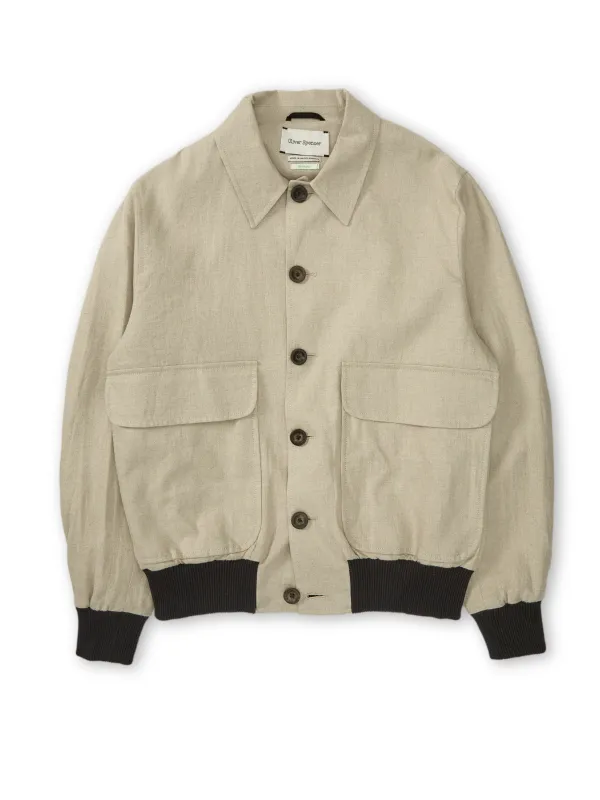 Linfield Bomber Jacket Coney Sand made by Oliver Spencer