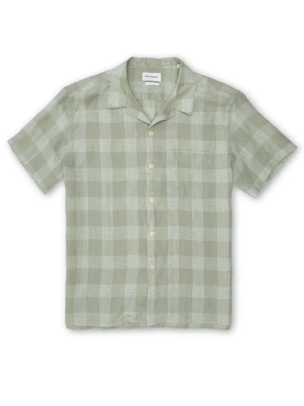 Havana Short Sleeve Shirt Kemsley Green made by Oliver Spencer