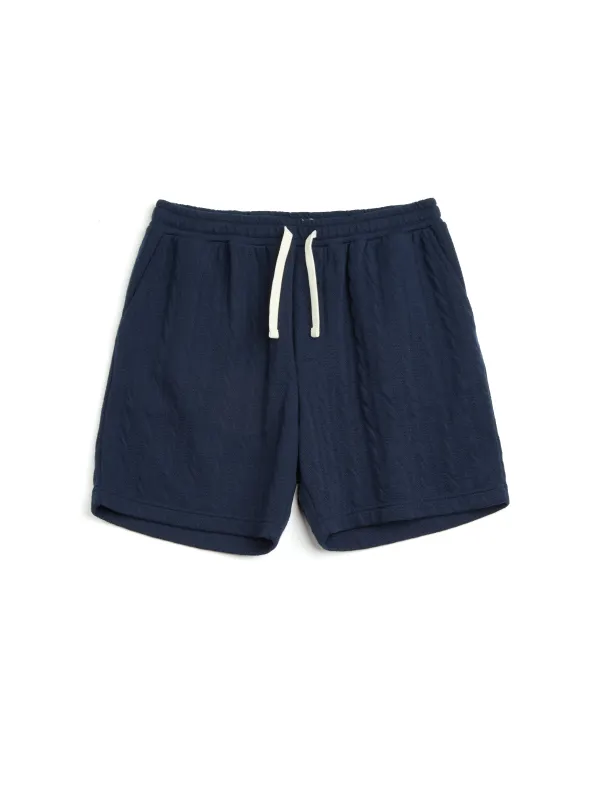 Weston Jersey Shorts Weaver Navy made by Oliver Spencer