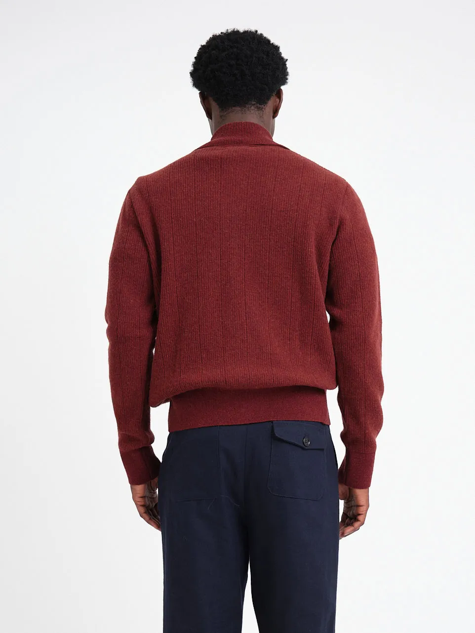 Britten Knitted Cardigan Overton Red sold by Oliver Spencer product image thumbnail 3