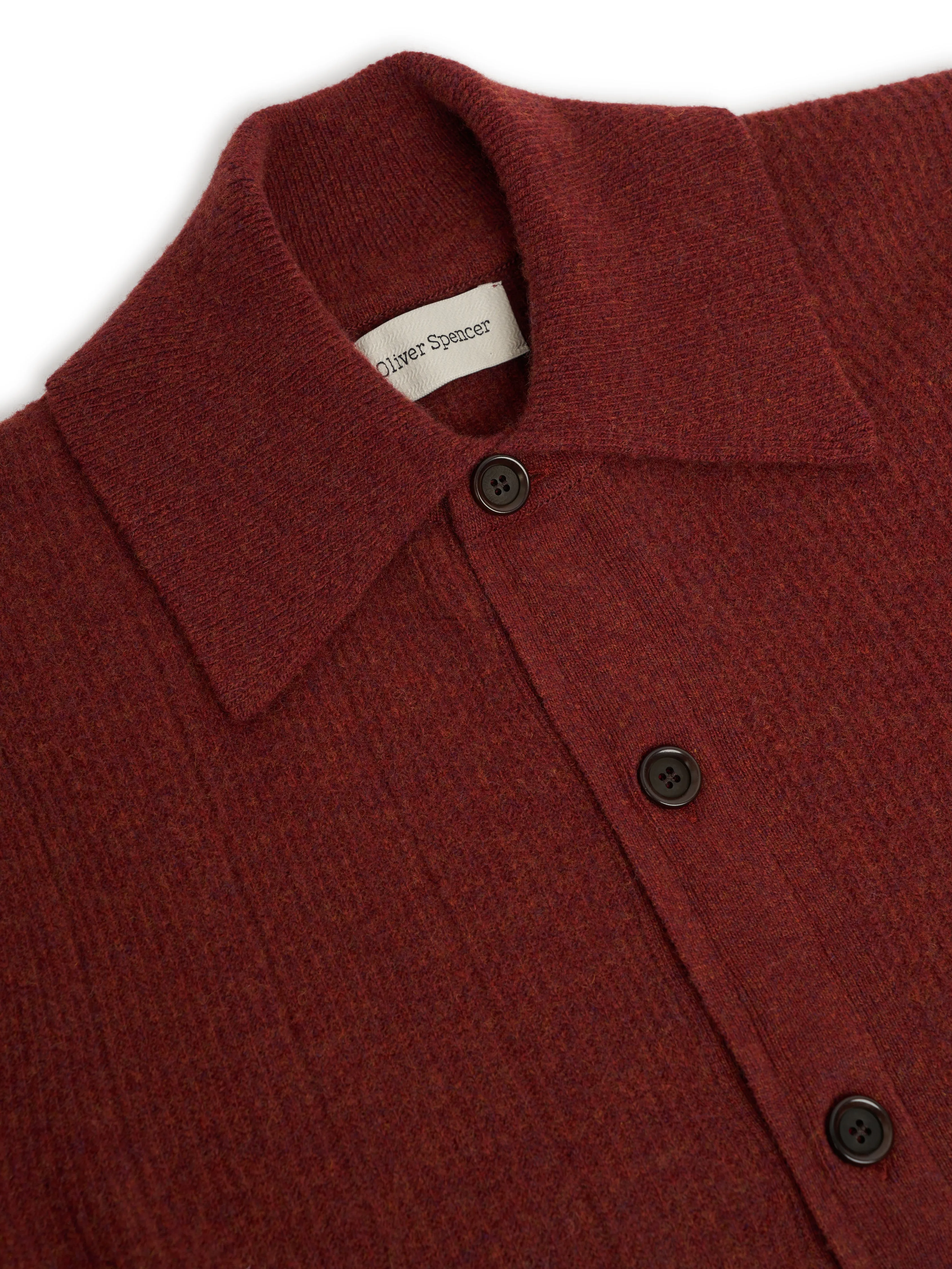 Britten Knitted Cardigan Overton Red sold by Oliver Spencer product image thumbnail 5