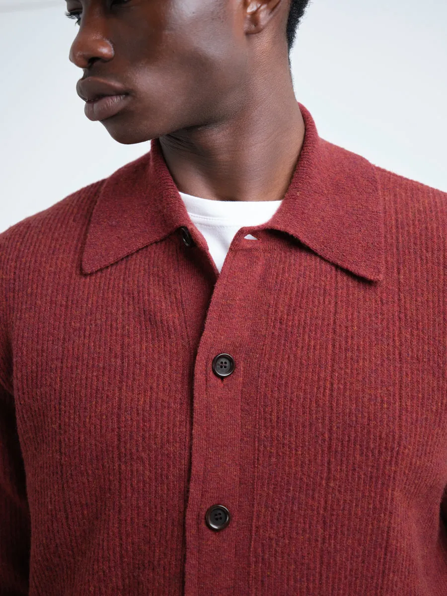 Britten Knitted Cardigan Overton Red sold by Oliver Spencer product image thumbnail 4