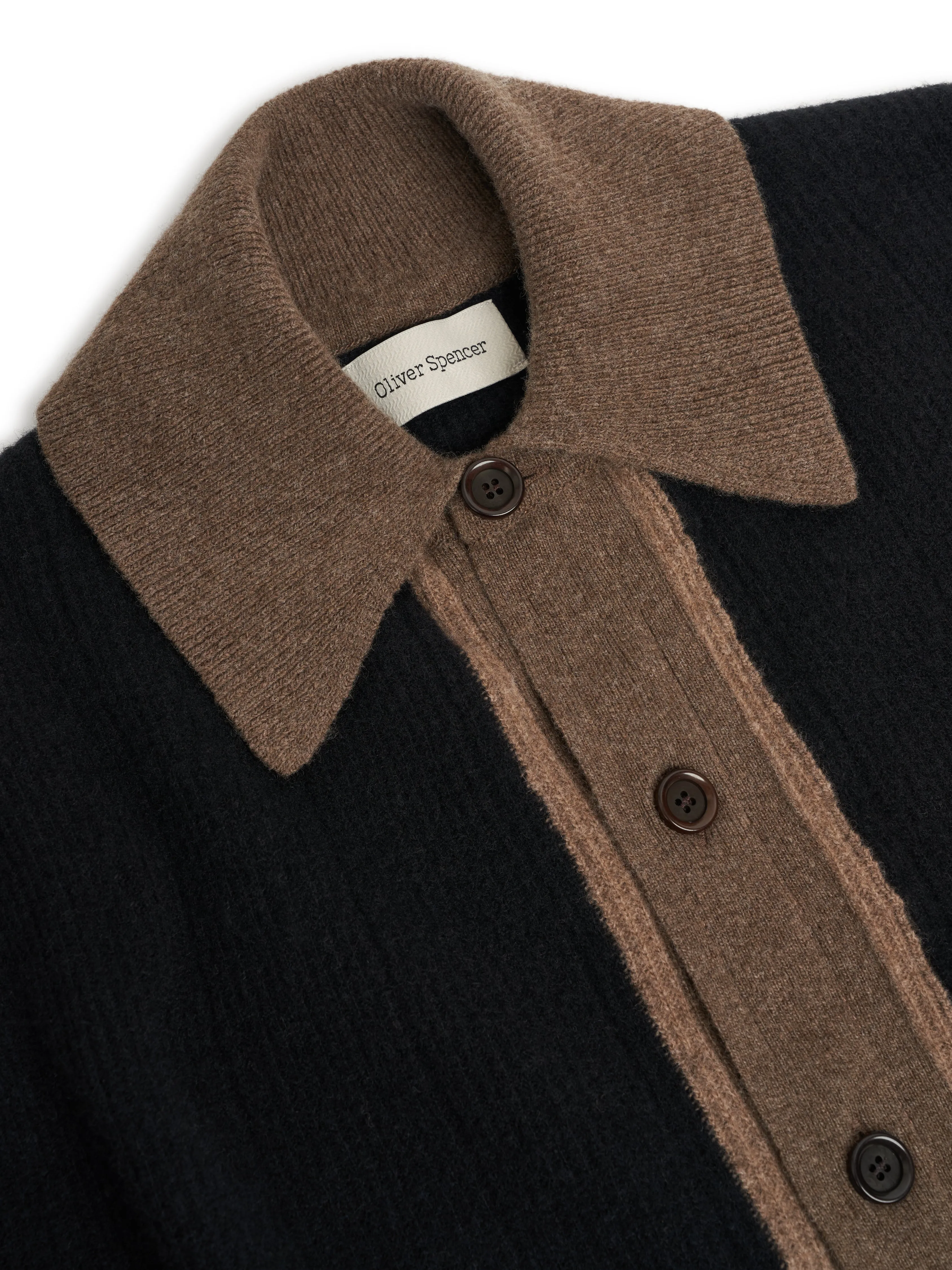 Britten Knitted Cardigan Colvin Black sold by Oliver Spencer product image thumbnail 5