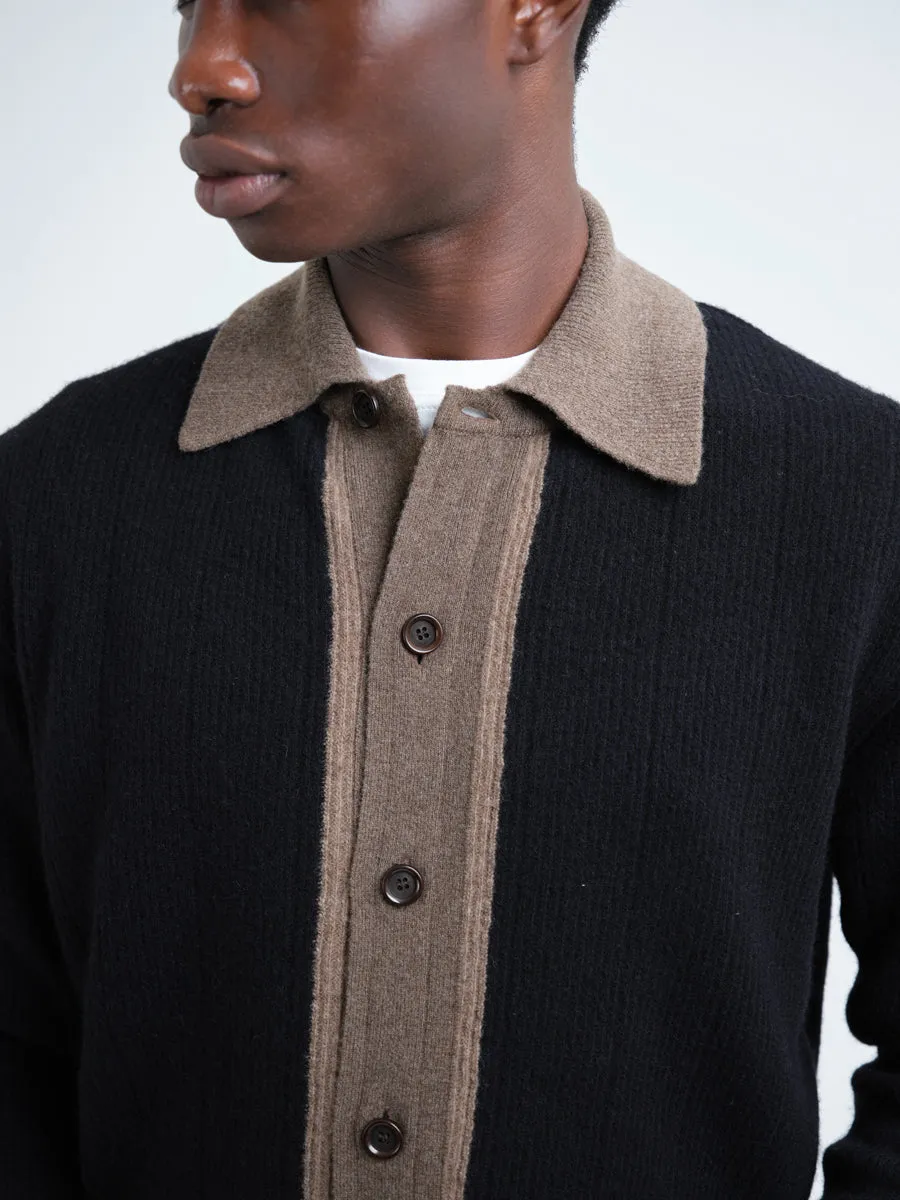 Britten Knitted Cardigan Colvin Black sold by Oliver Spencer product image thumbnail 4