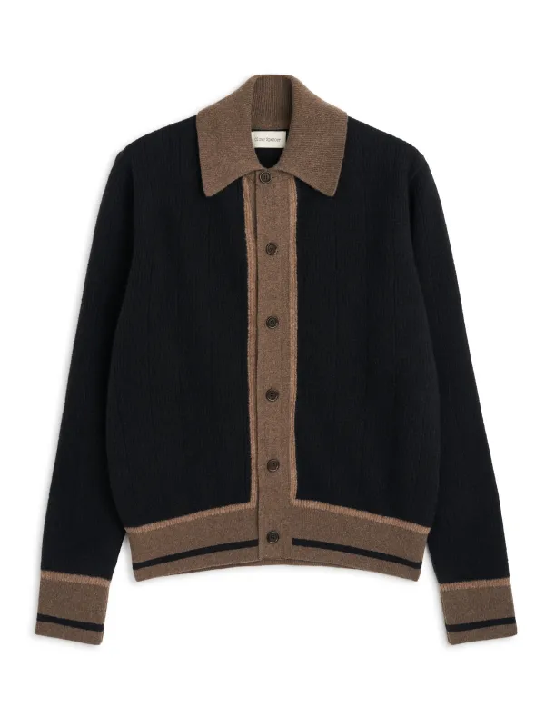 Britten Knitted Cardigan Colvin Black made by Oliver Spencer