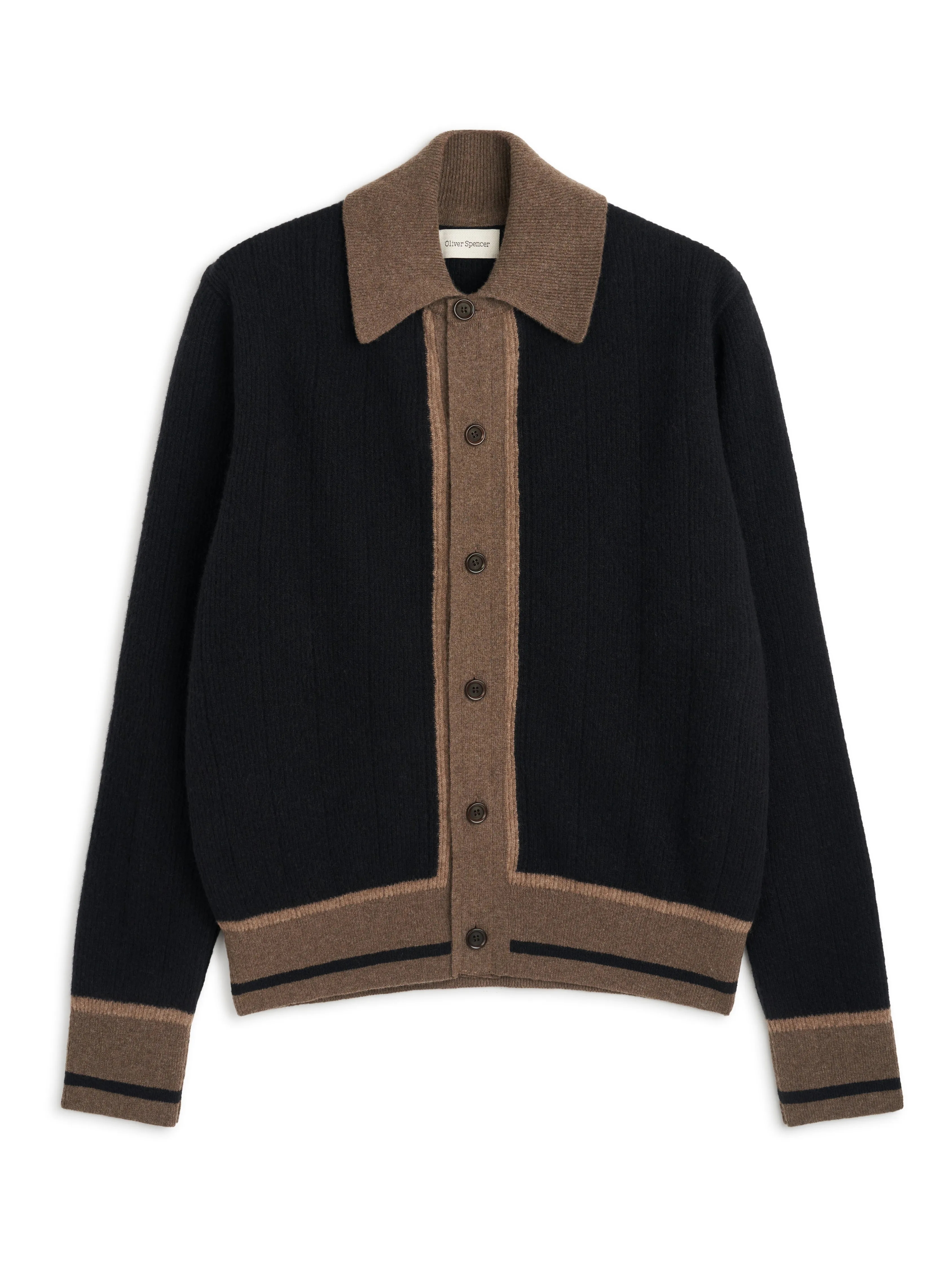 Britten Knitted Cardigan Colvin Black sold by Oliver Spencer