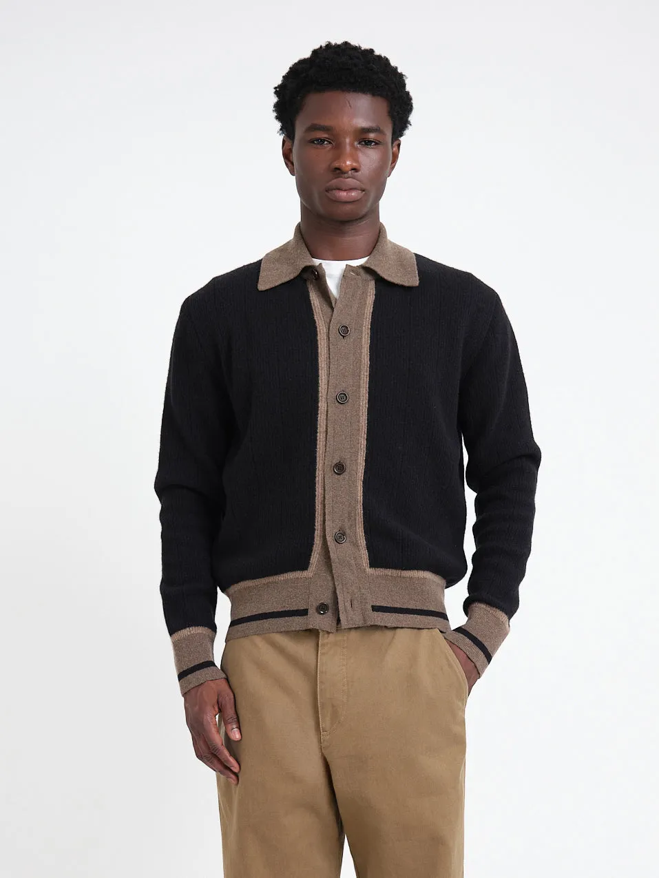 Britten Knitted Cardigan Colvin Black sold by Oliver Spencer product image thumbnail 2