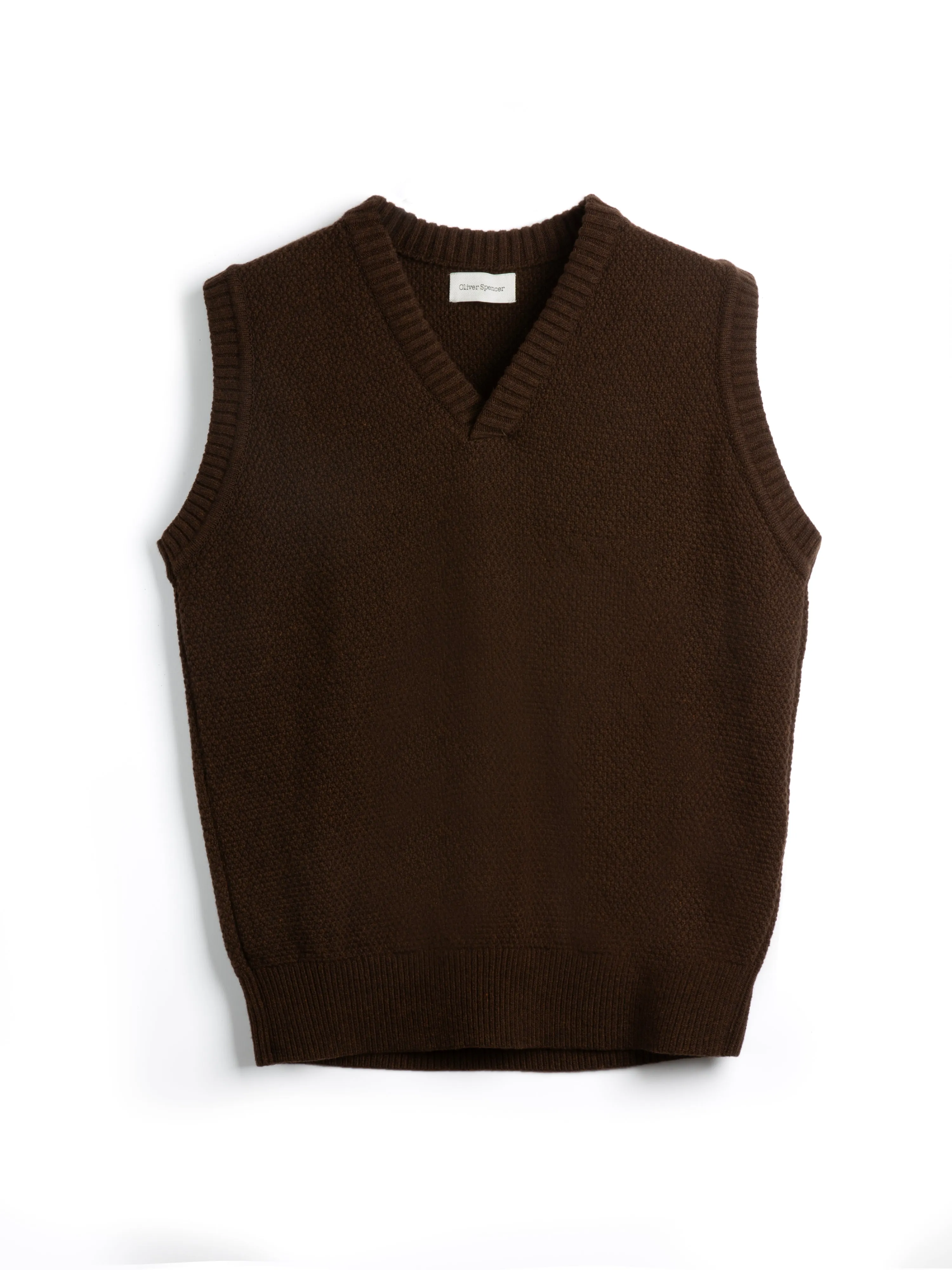 Graves V Neck Vest Bryant Brown sold by Oliver Spencer