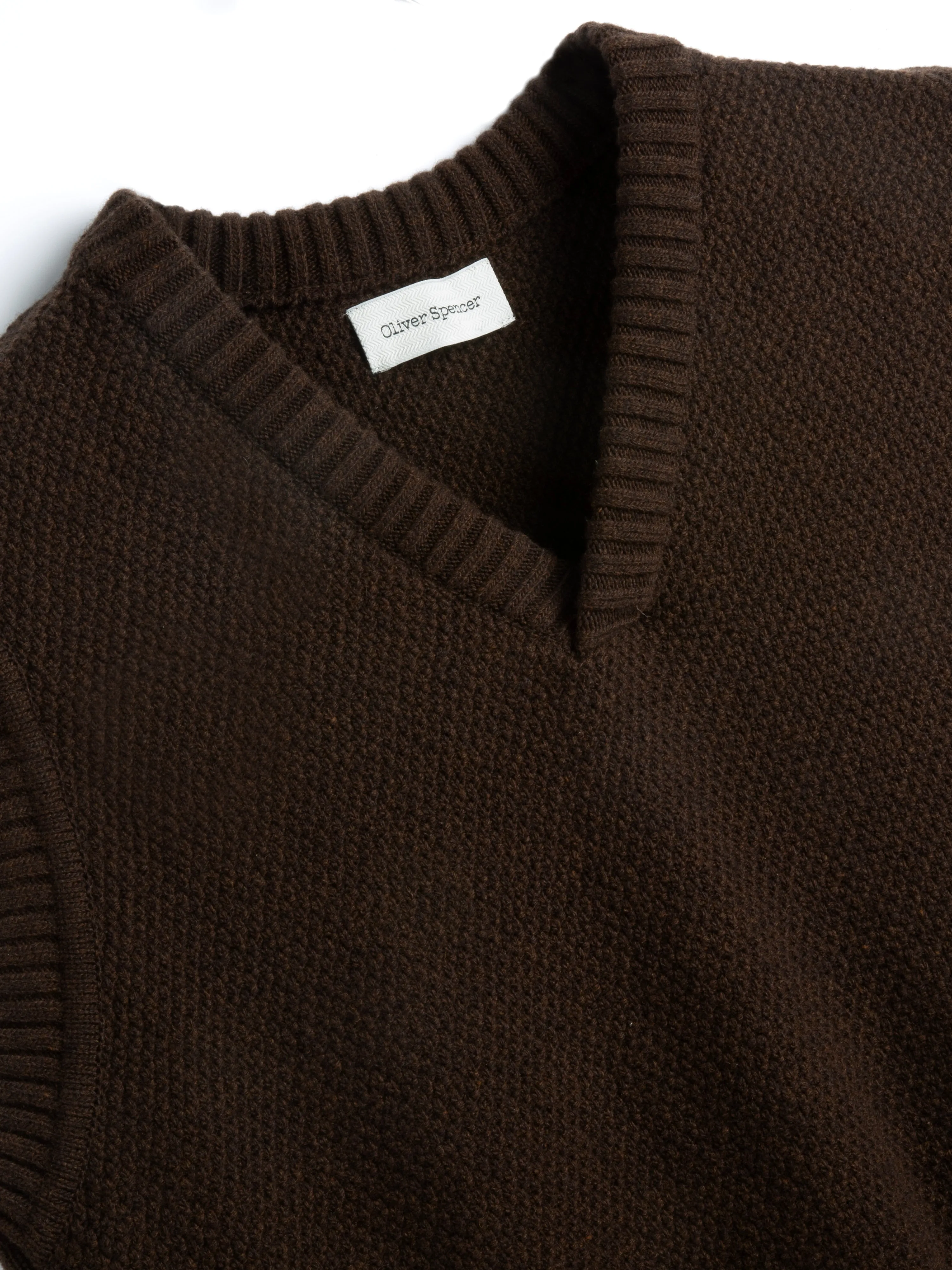 Graves V Neck Vest Bryant Brown sold by Oliver Spencer product image thumbnail 3