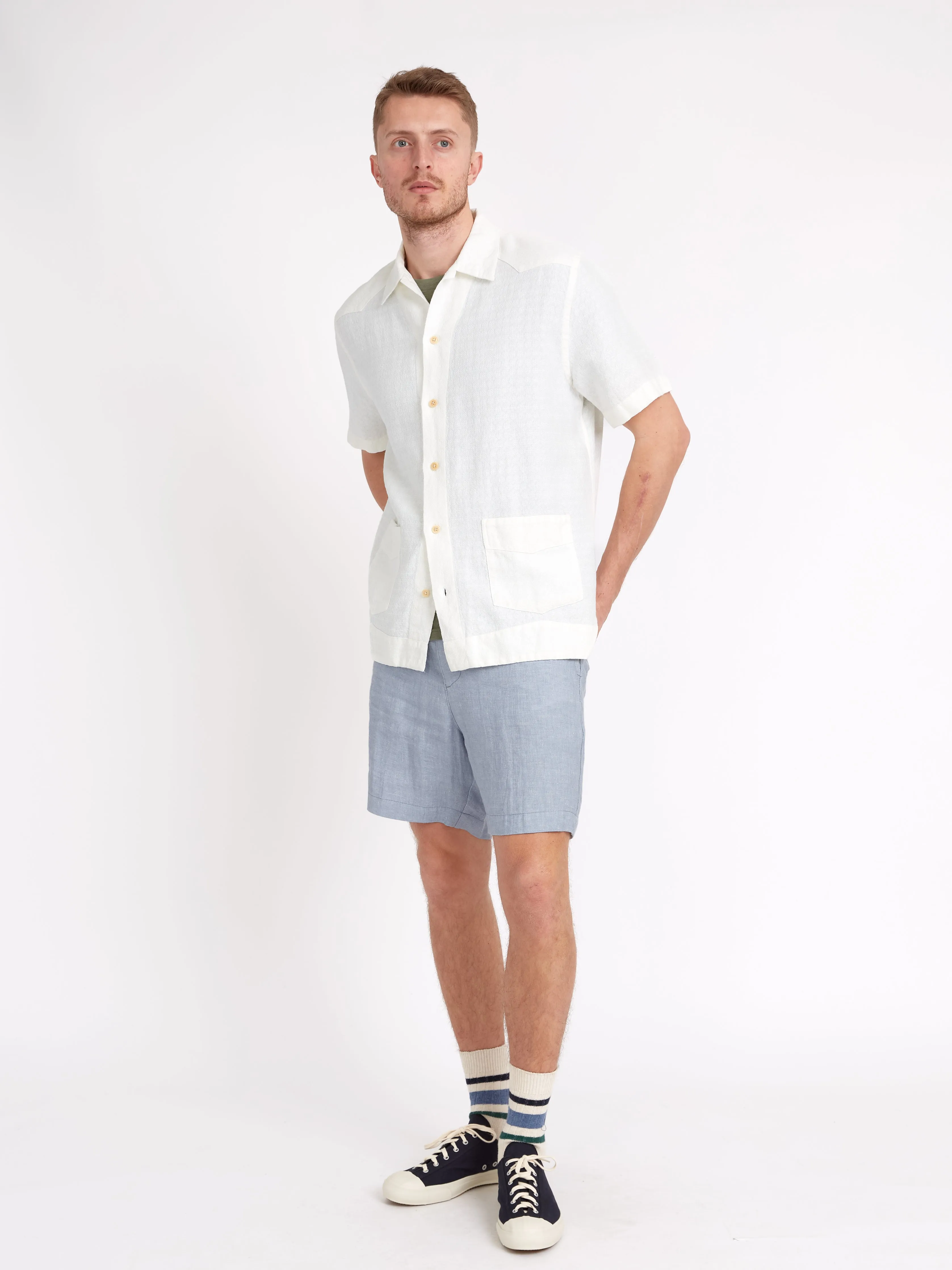 Cuban Short Sleeve Shirt Medley White sold by Oliver Spencer product image thumbnail 2