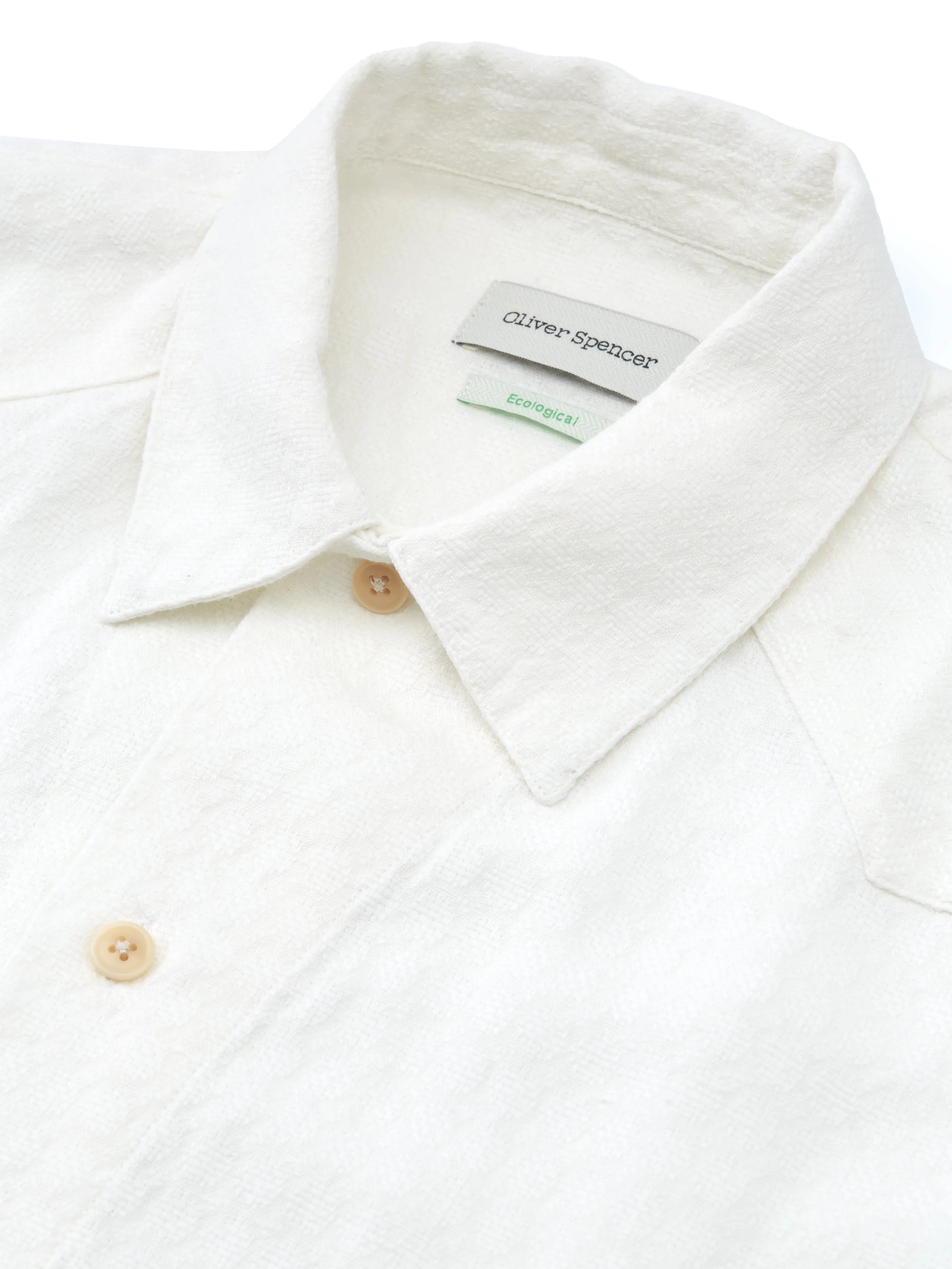 Cuban Short Sleeve Shirt Medley White sold by Oliver Spencer product image thumbnail 3