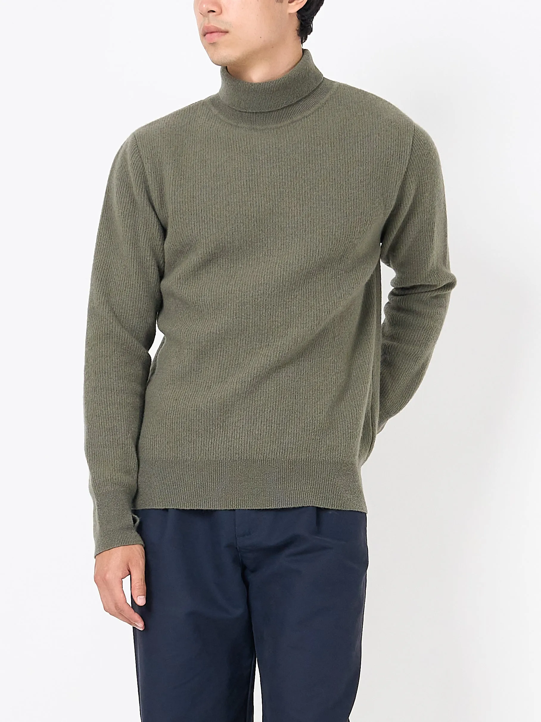 Talbot Roll Neck Jumper Hartwell Sage Green sold by Oliver Spencer product image thumbnail 3