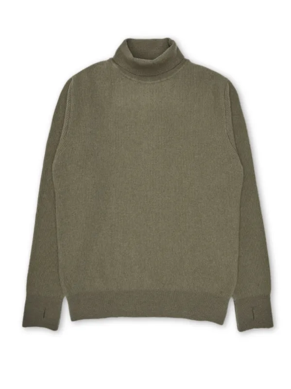Talbot Roll Neck Jumper Hartwell Sage Green sold by Oliver Spencer