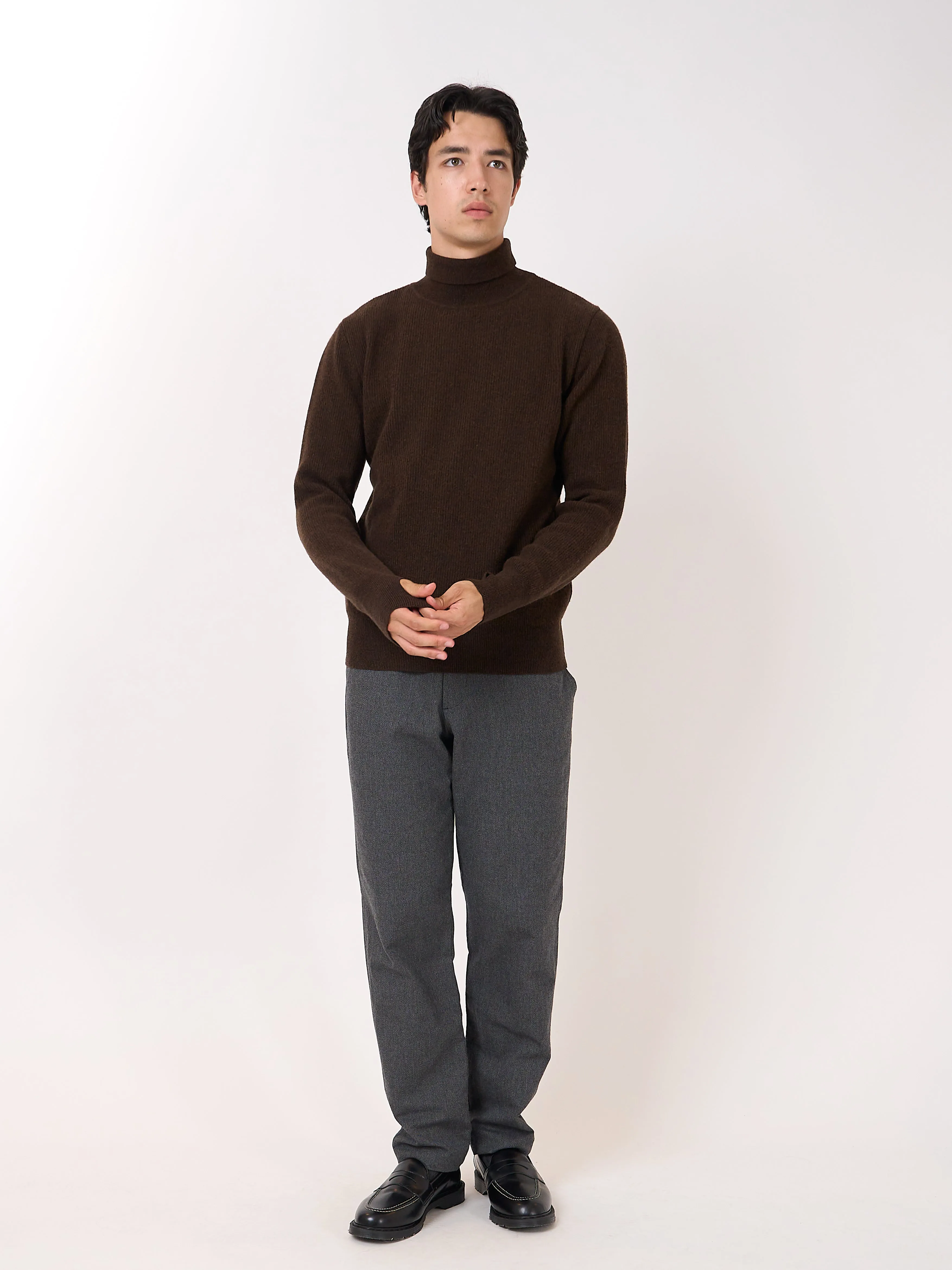 Talbot Roll Neck Jumper Hartwell Brown sold by Oliver Spencer product image thumbnail 2