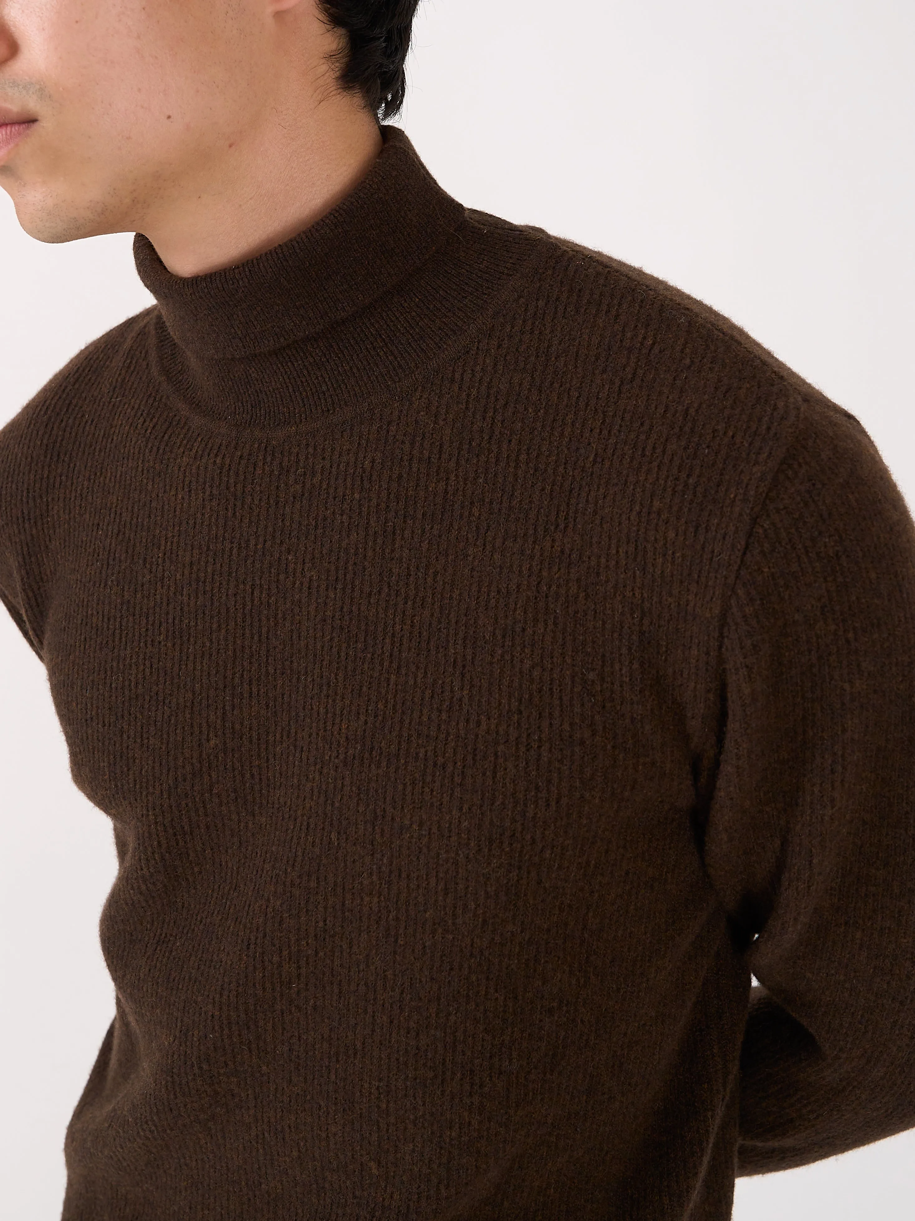 Talbot Roll Neck Jumper Hartwell Brown sold by Oliver Spencer product image thumbnail 5