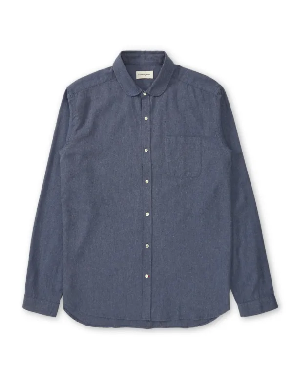 Eton Collar Shirt Abbingdon Slate Blue sold by Oliver Spencer