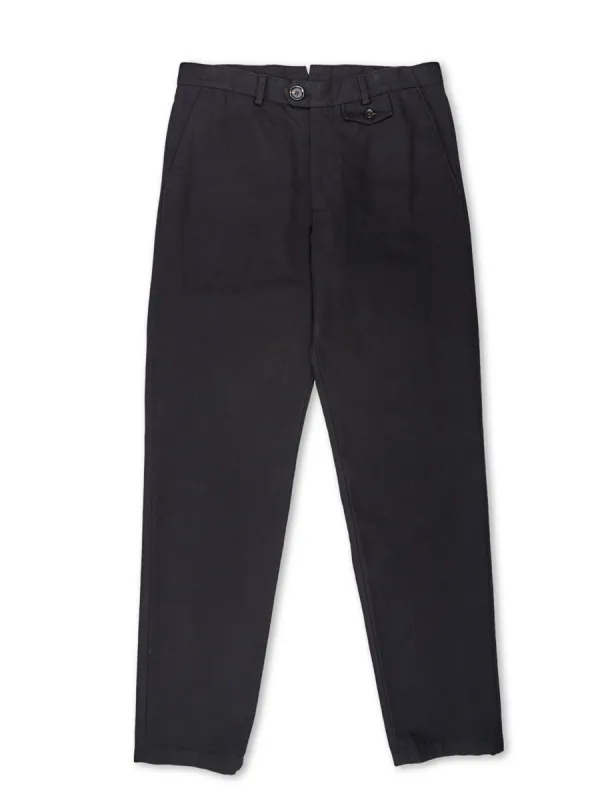 Fishtail Trousers Ellbridge Black sold by Oliver Spencer