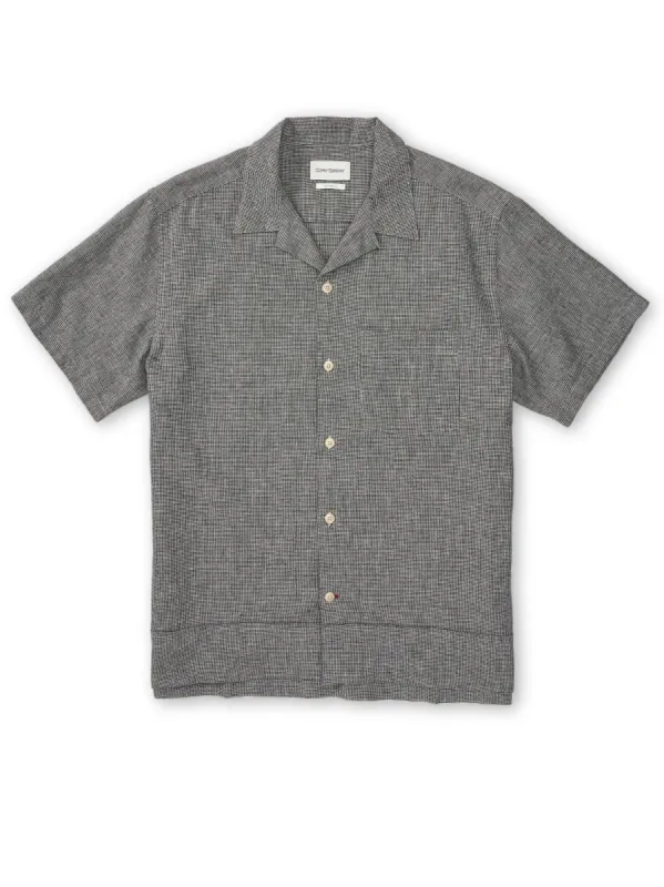 Havana Short Sleeve Shirt Rackfield Black/White sold by Oliver Spencer