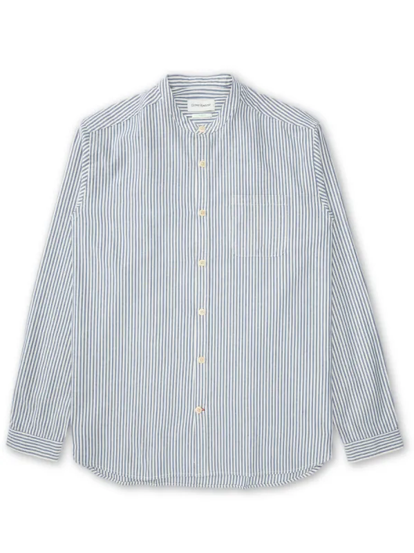 Grandad Shirt Brimham Blue sold by Oliver Spencer