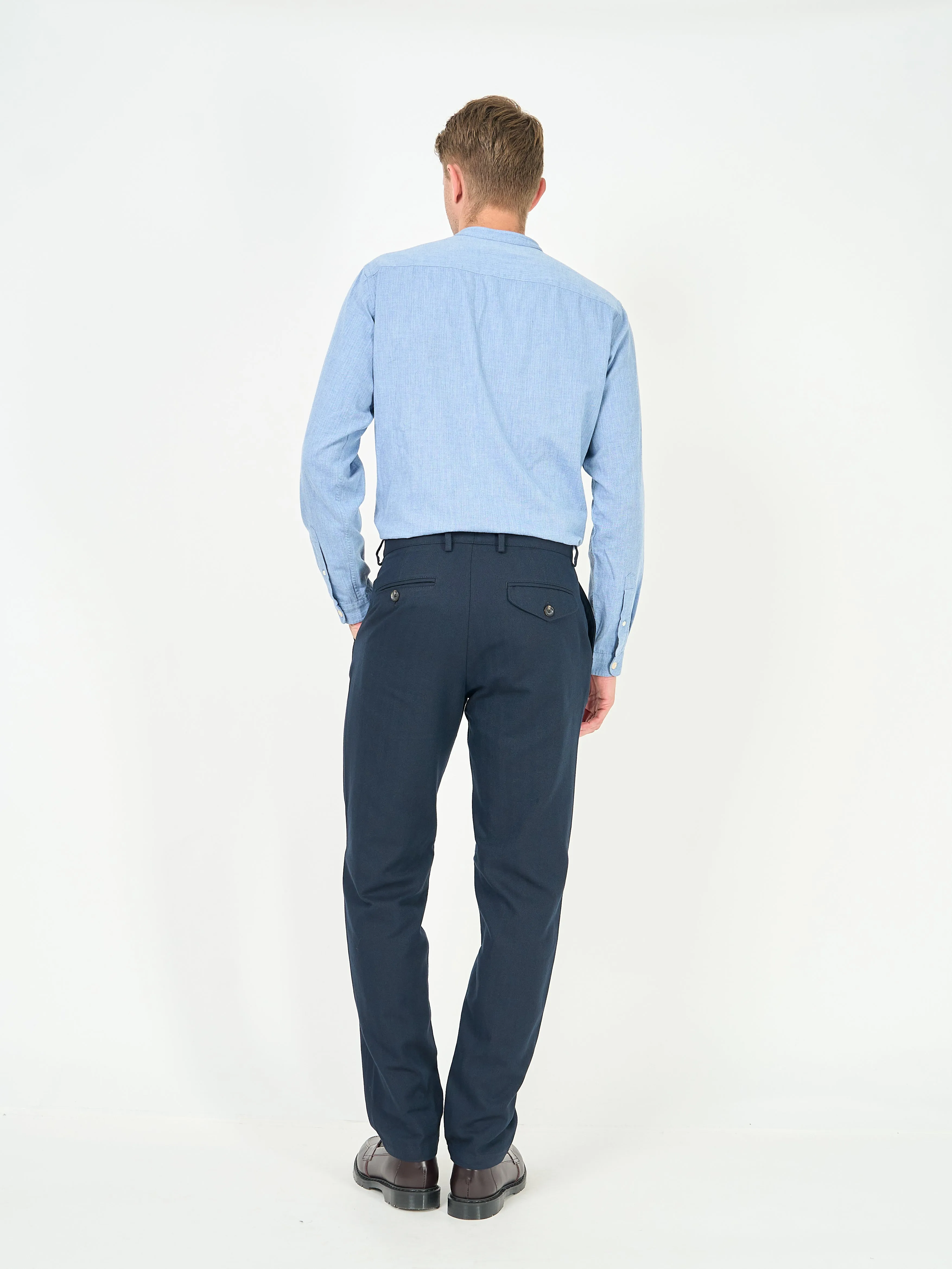 Fishtail Trousers Stockbridge Navy sold by Oliver Spencer product image thumbnail 3
