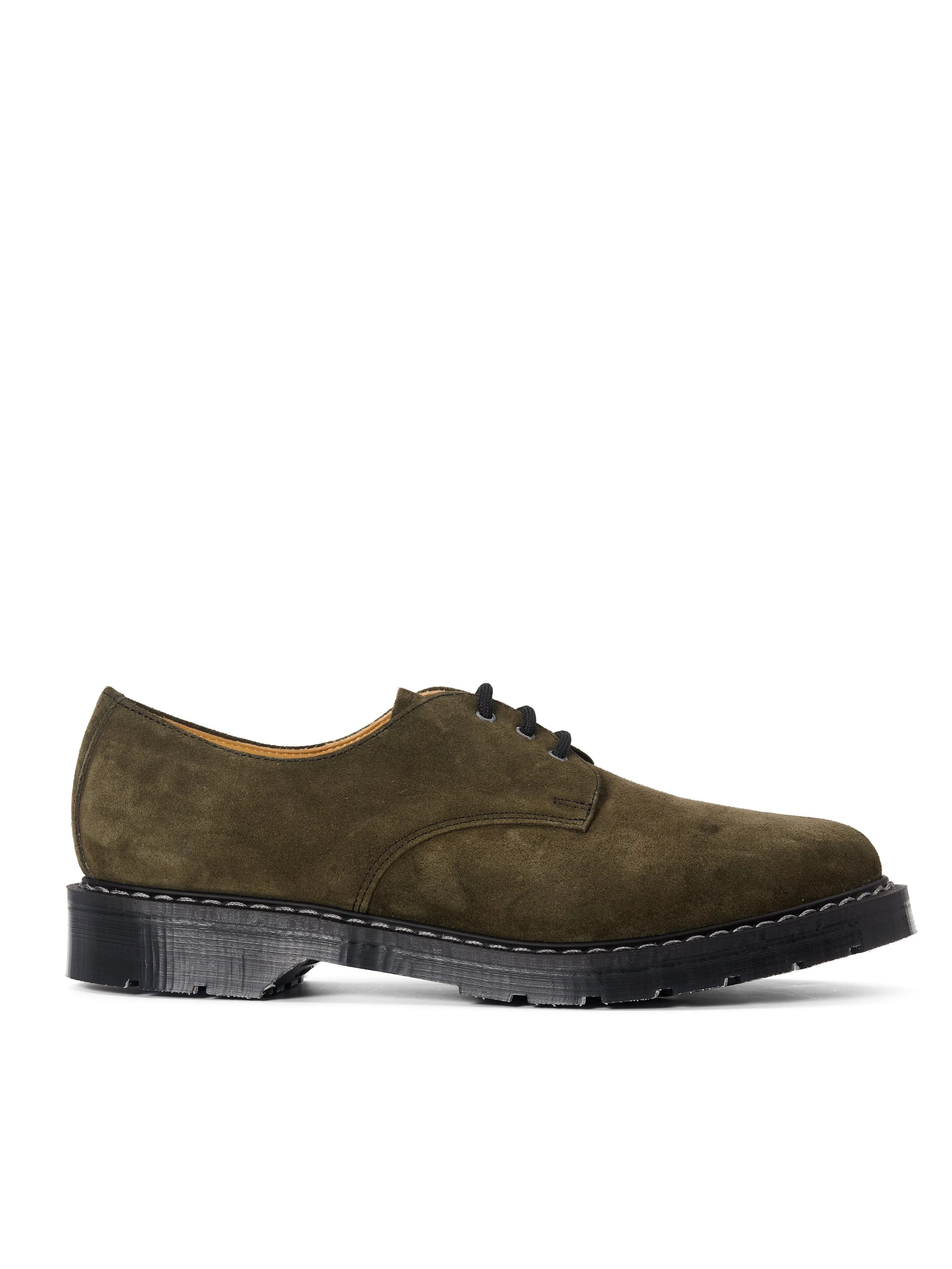 Solovair x Oliver Spencer Green Suede 3-eye Gibson Shoes sold by Oliver Spencer