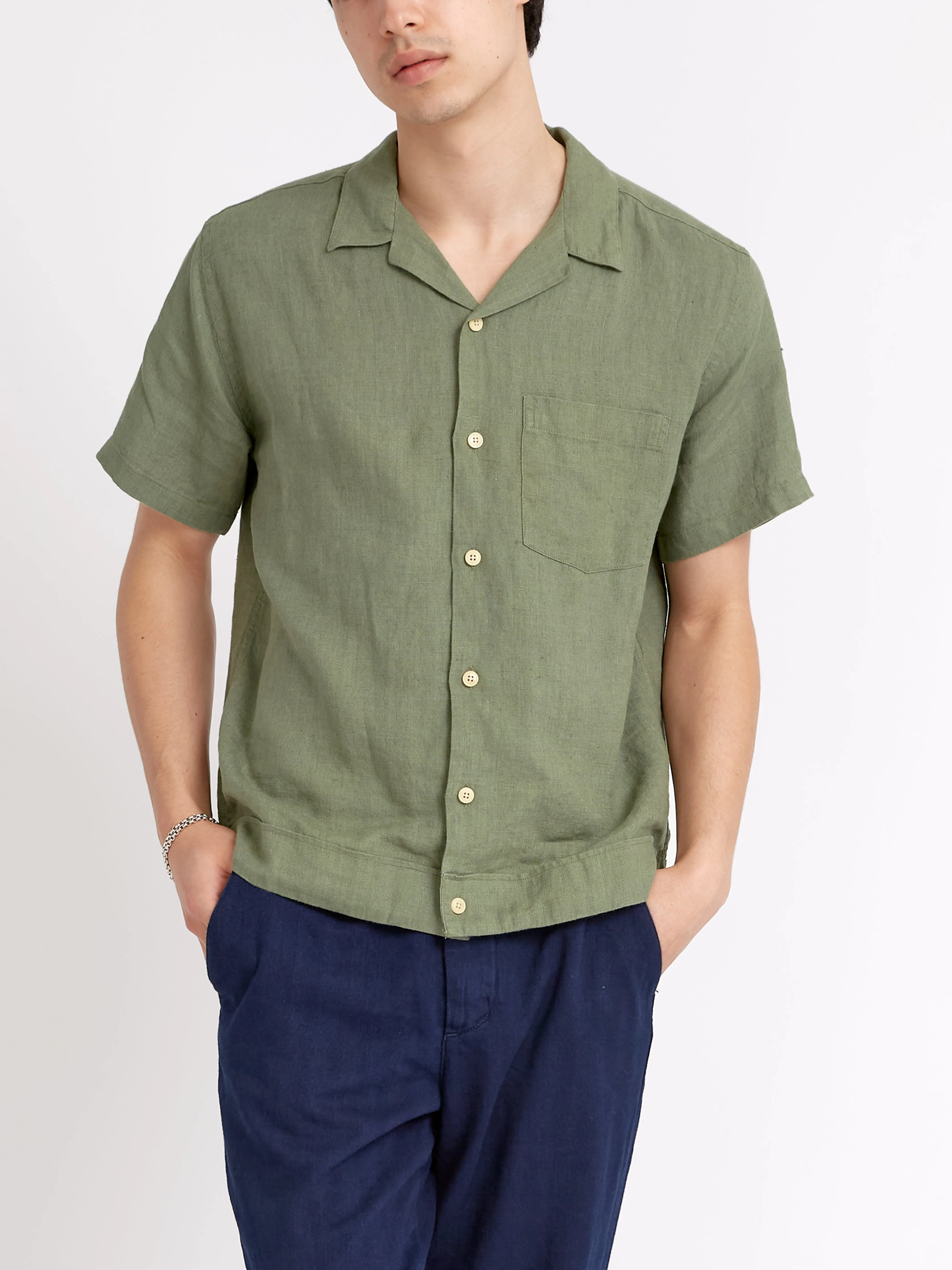 Havana Short Sleeve Shirt Coney Green sold by Oliver Spencer product image thumbnail 5