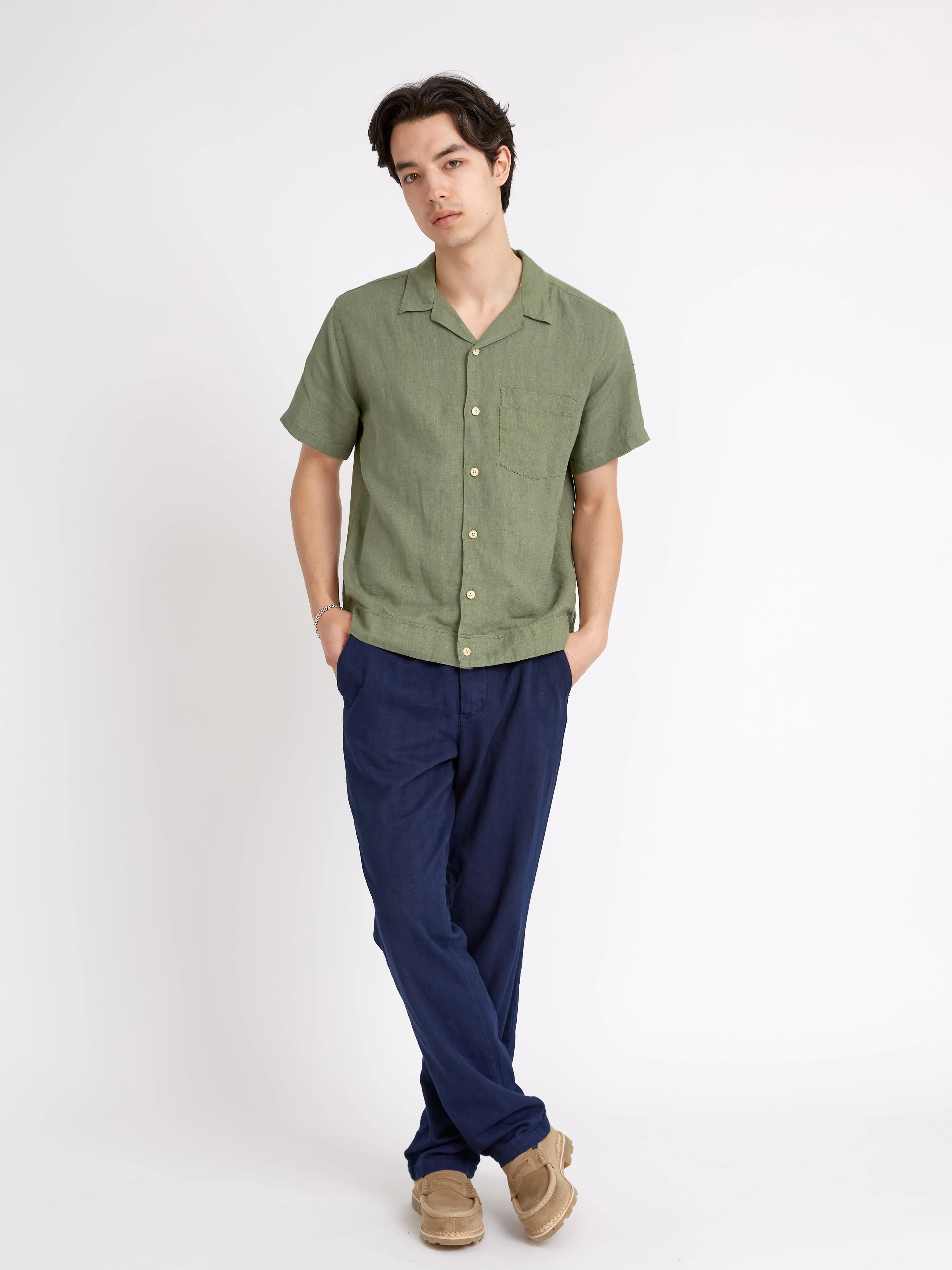Havana Short Sleeve Shirt Coney Green sold by Oliver Spencer product image thumbnail 2