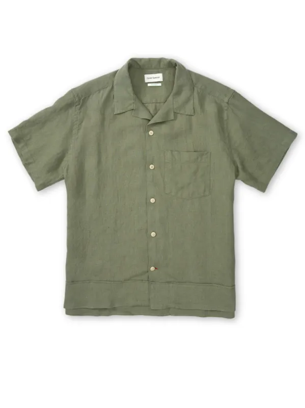 Havana Short Sleeve Shirt Coney Green sold by Oliver Spencer