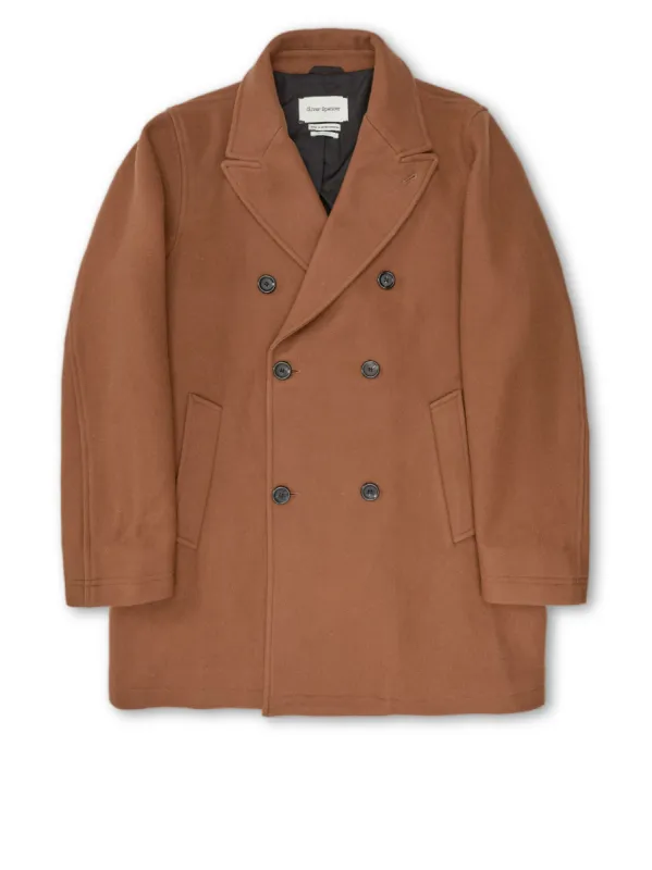 Albion Coat Mosedale Tawny Brown sold by Oliver Spencer