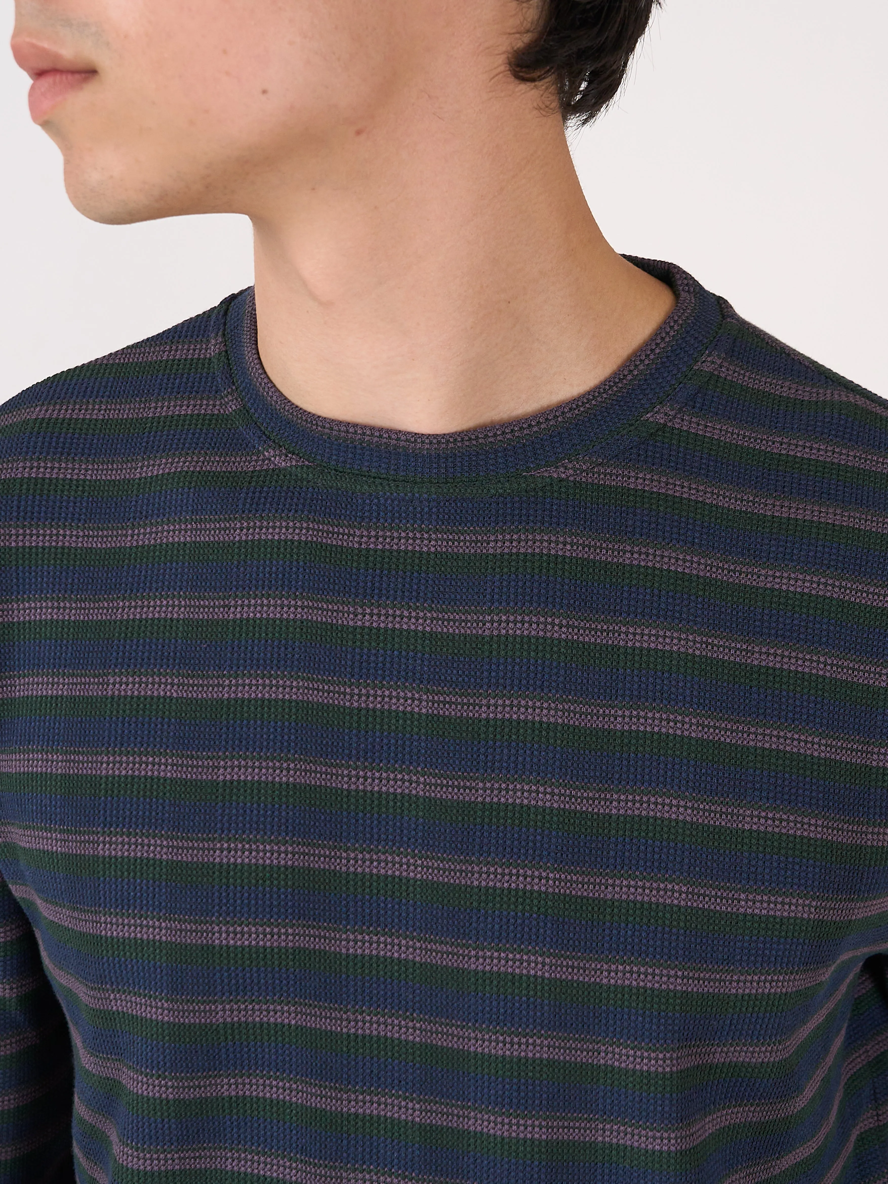 Long Sleeve T-Shirt Braemar Aubergine sold by Oliver Spencer product image thumbnail 3