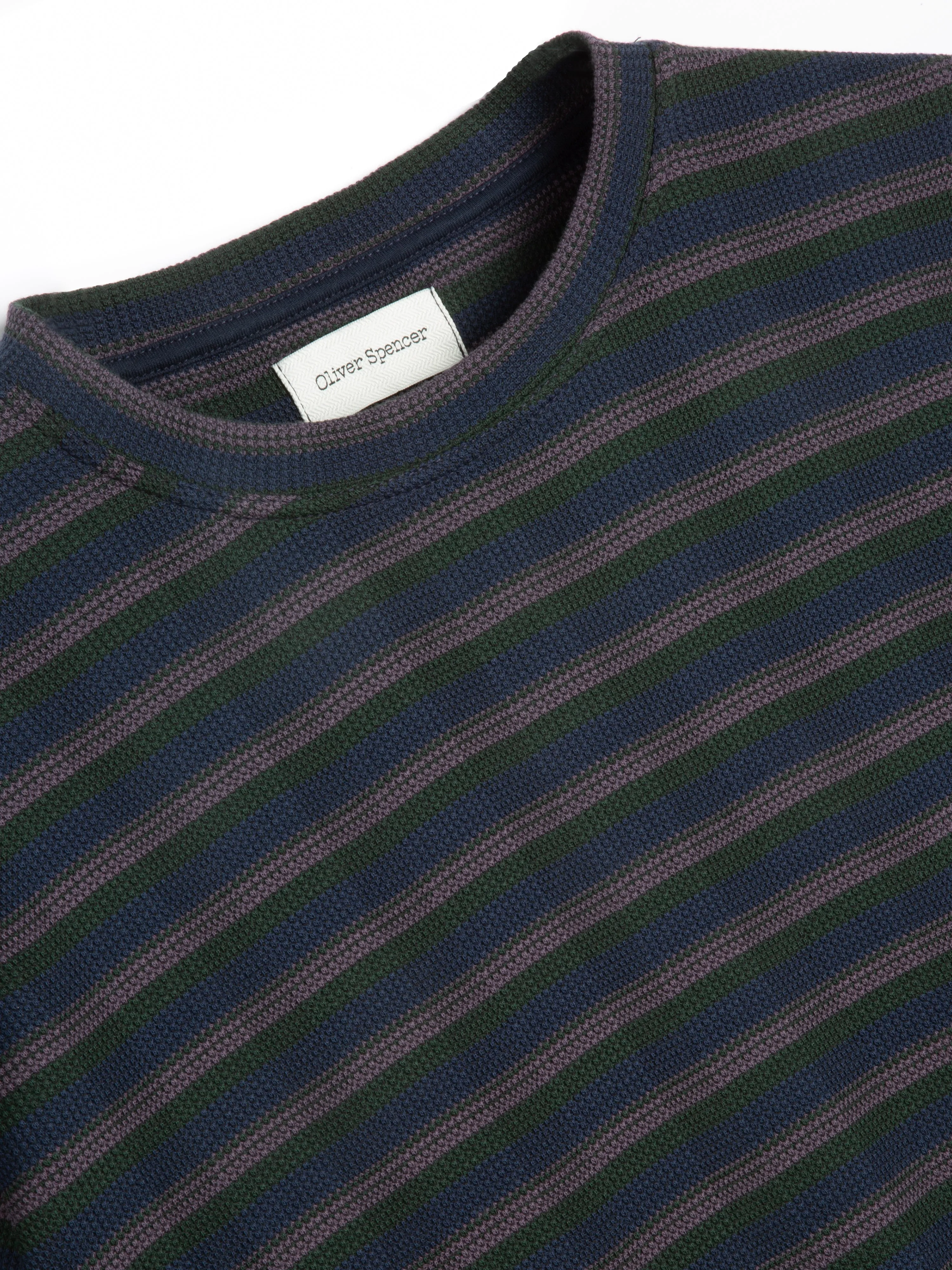 Long Sleeve T-Shirt Braemar Aubergine sold by Oliver Spencer product image thumbnail 4