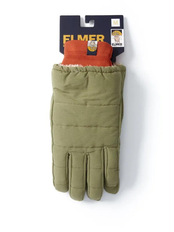 Elmer Knit Cuff Glove Khaki sold by Oliver Spencer