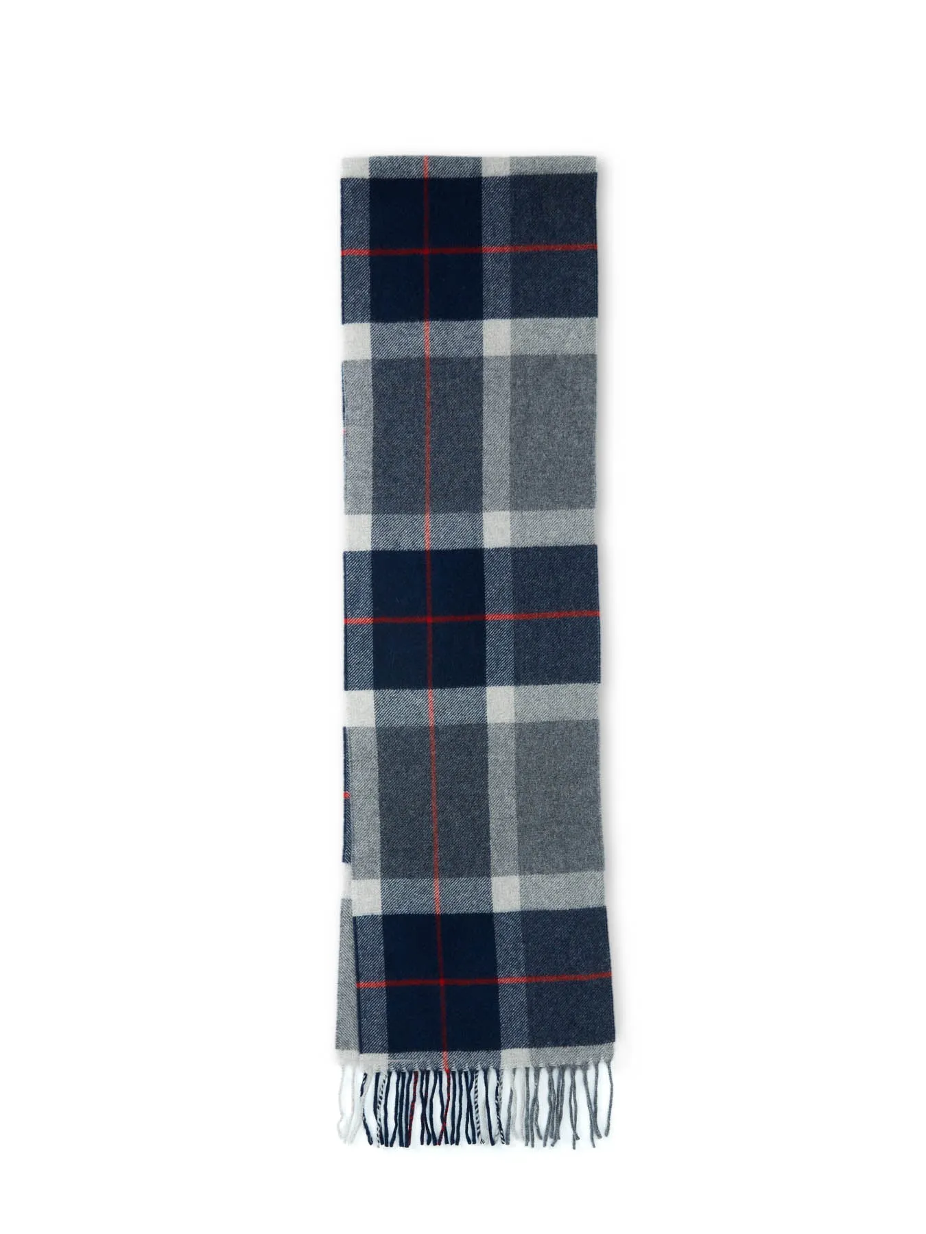 Sennen Scarf Lydford Navy/Grey Check sold by Oliver Spencer