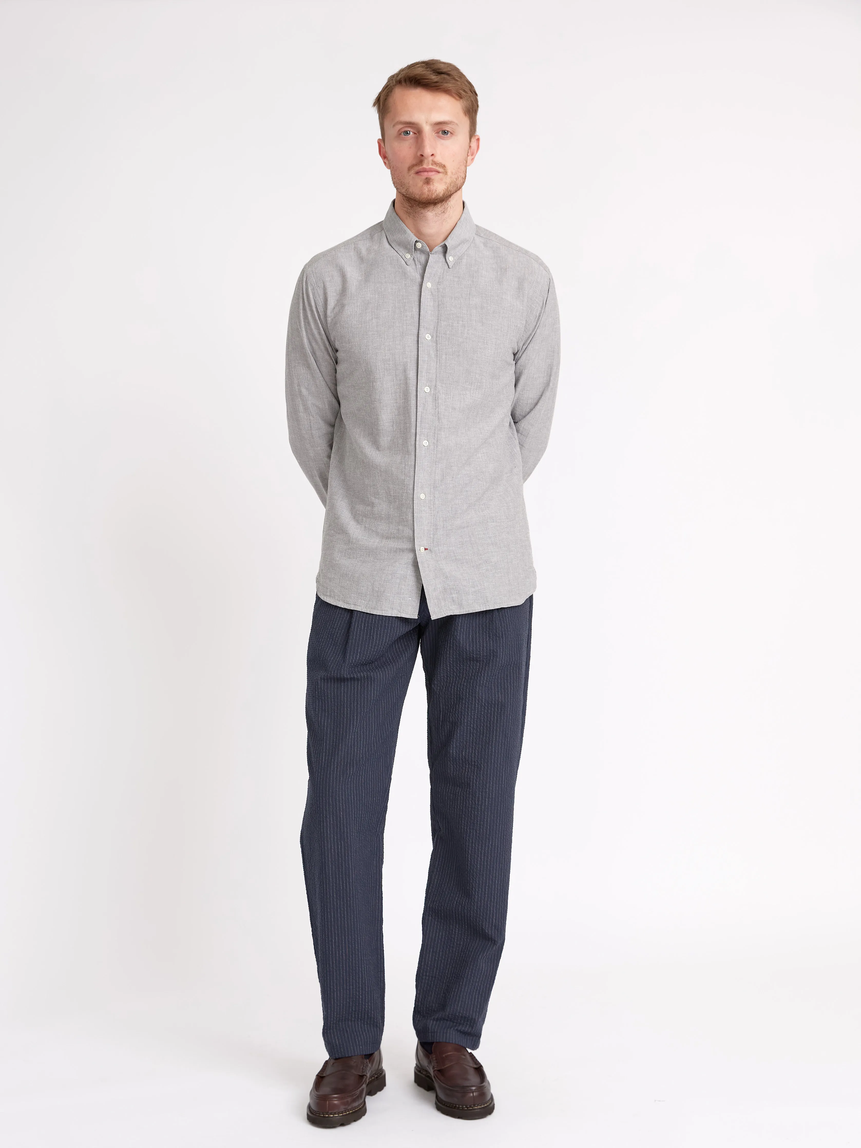 Brook Shirt Campbell Grey sold by Oliver Spencer product image thumbnail 2