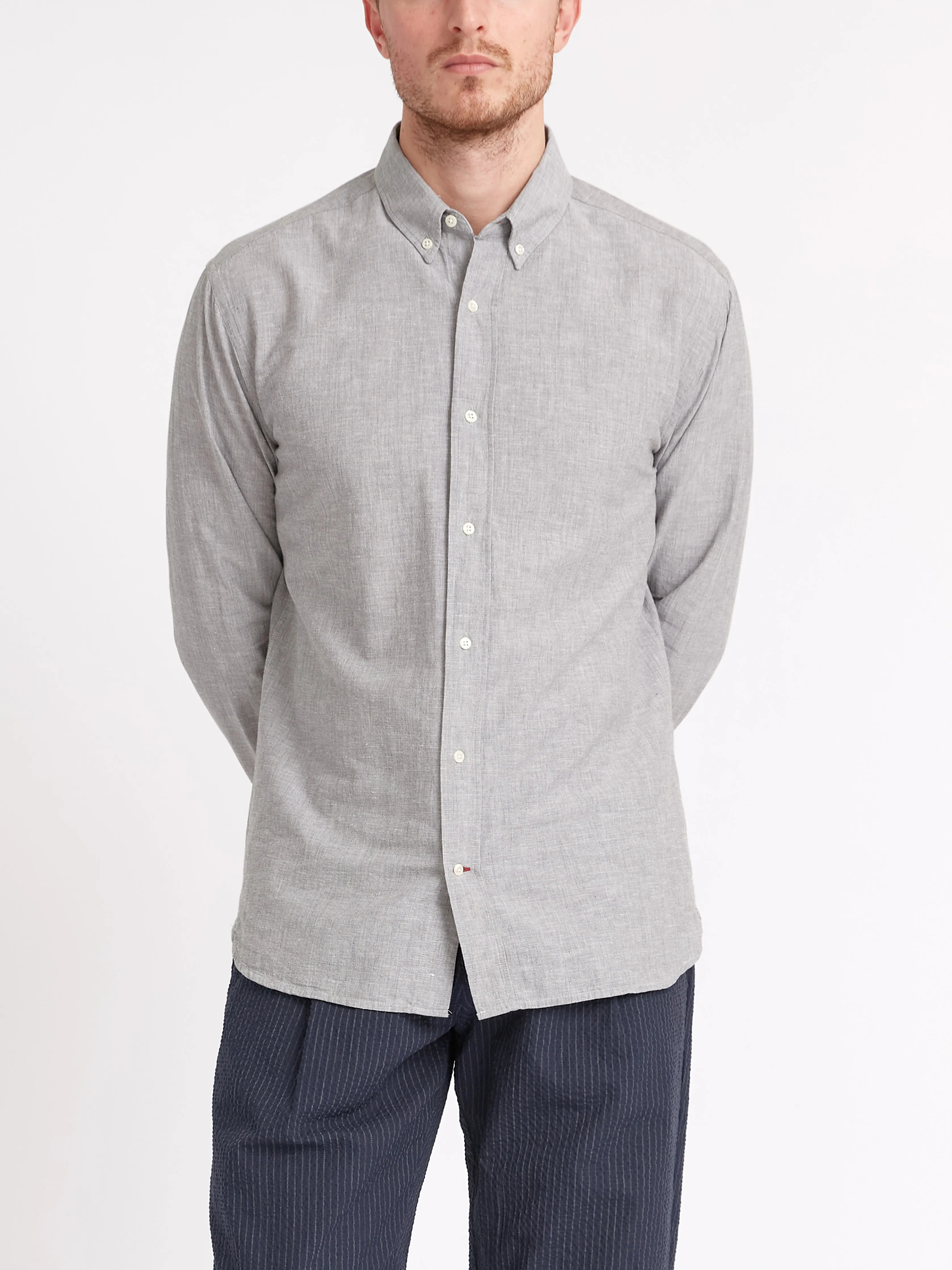 Brook Shirt Campbell Grey sold by Oliver Spencer product image thumbnail 5