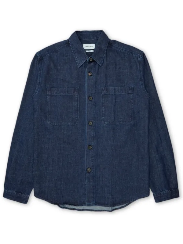 Treviscoe Shirt Mullins Denim Indigo Rinse sold by Oliver Spencer