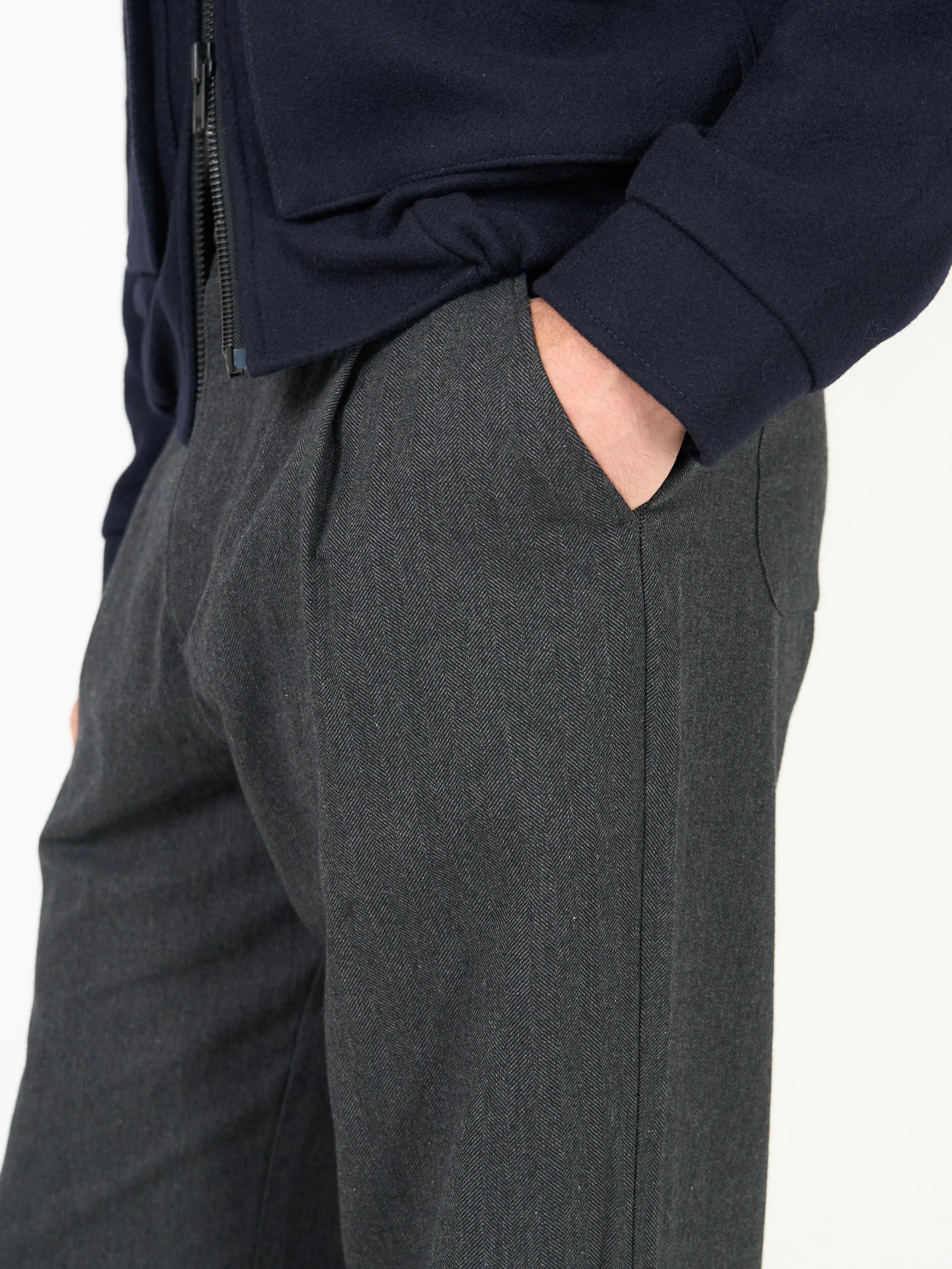 Orsman Trousers Stockbridge Charcoal sold by Oliver Spencer product image thumbnail 3