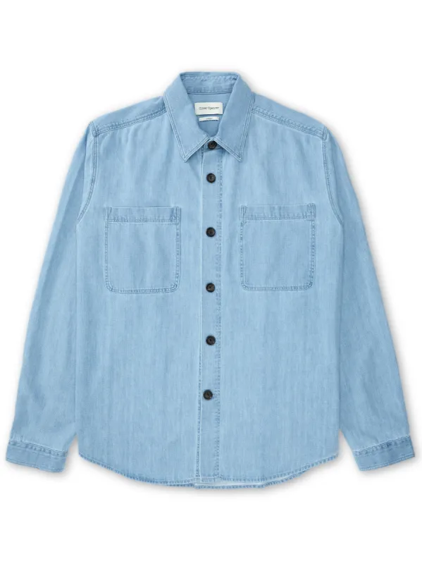 Treviscoe Shirt Mullins Denim Indigo Light sold by Oliver Spencer