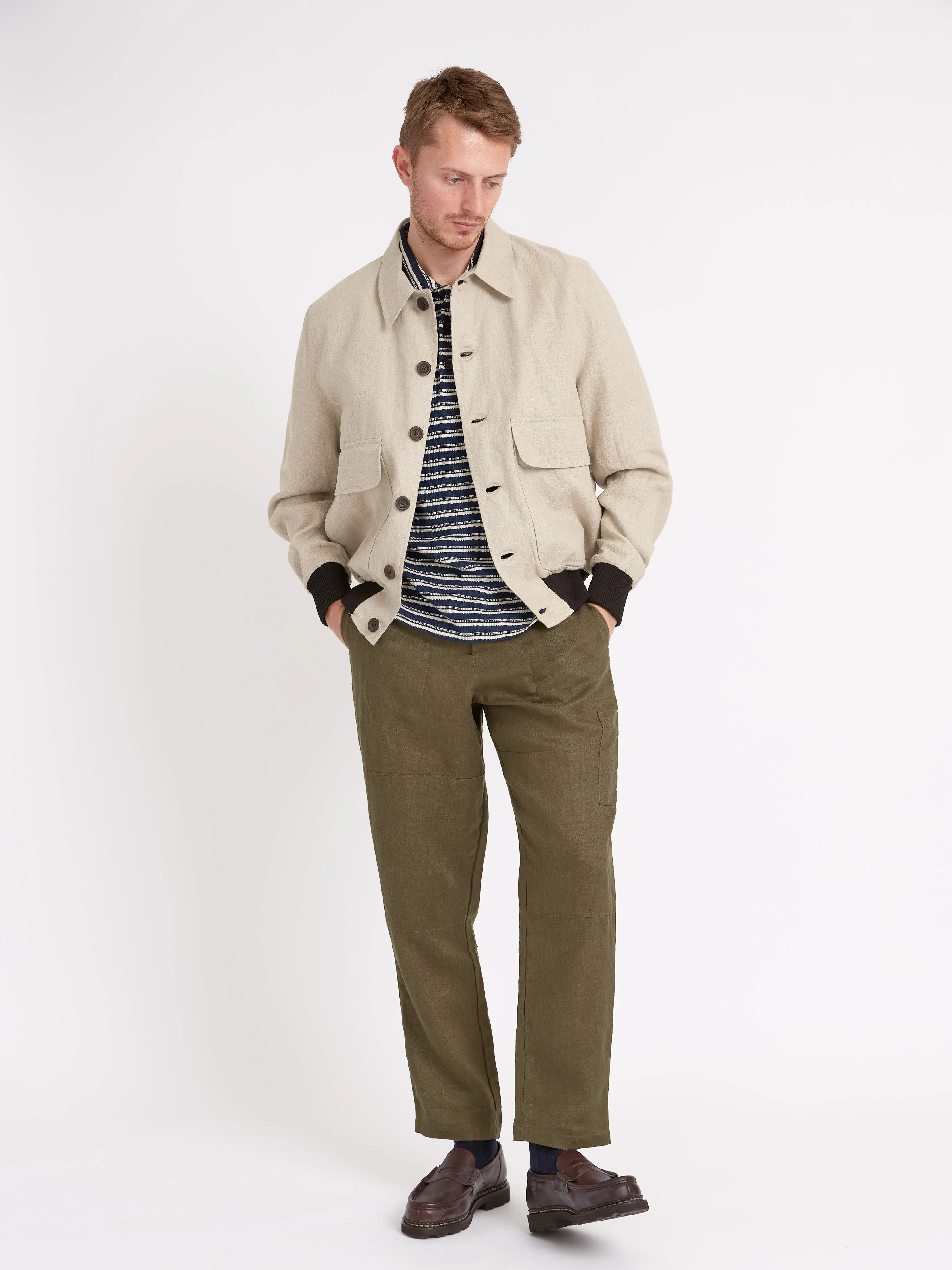 Linfield Bomber Jacket Coney Sand sold by Oliver Spencer product image thumbnail 2