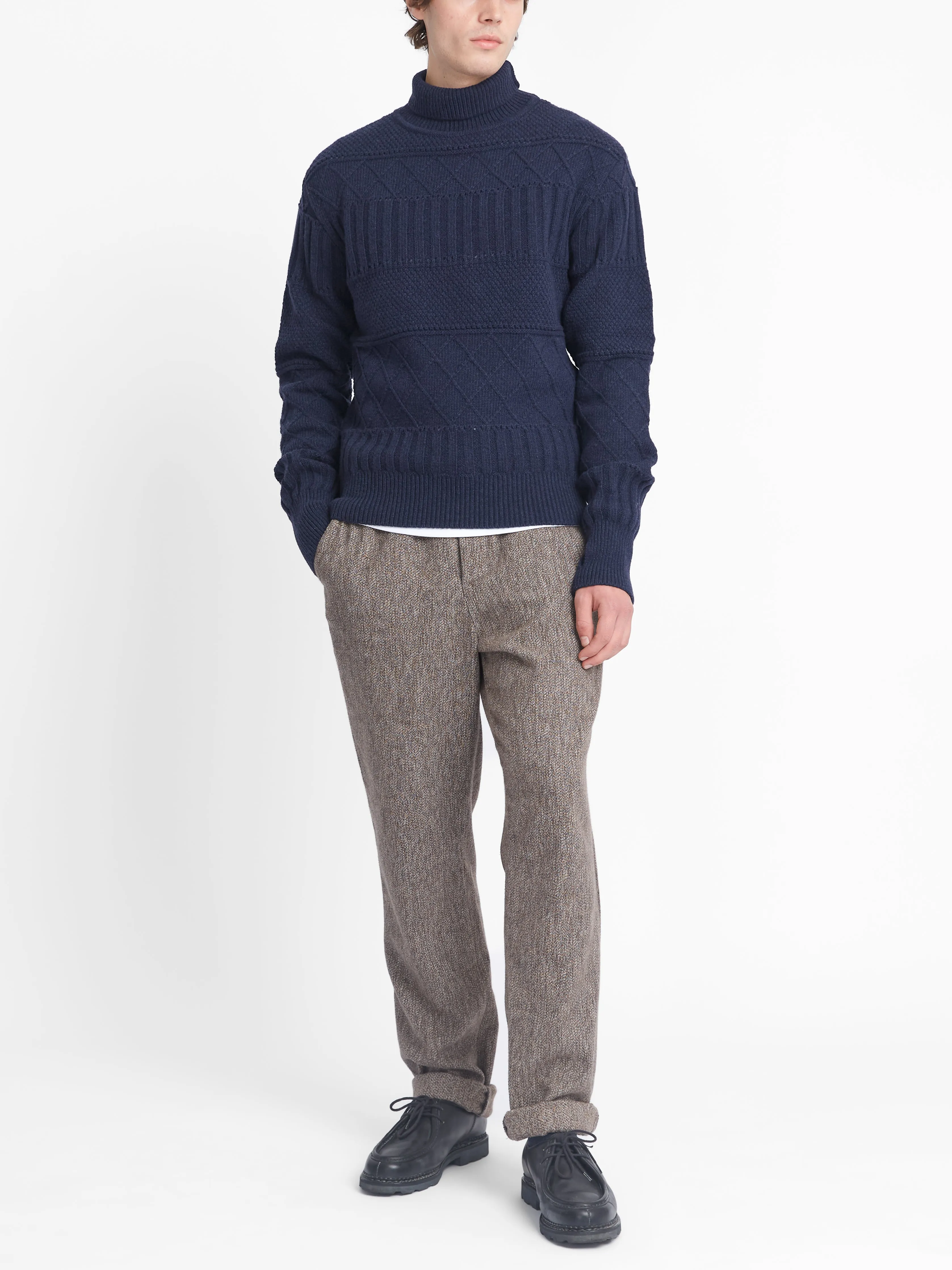 Talbot Roll Neck Jumper Bonham Navy sold by Oliver Spencer product image thumbnail 2