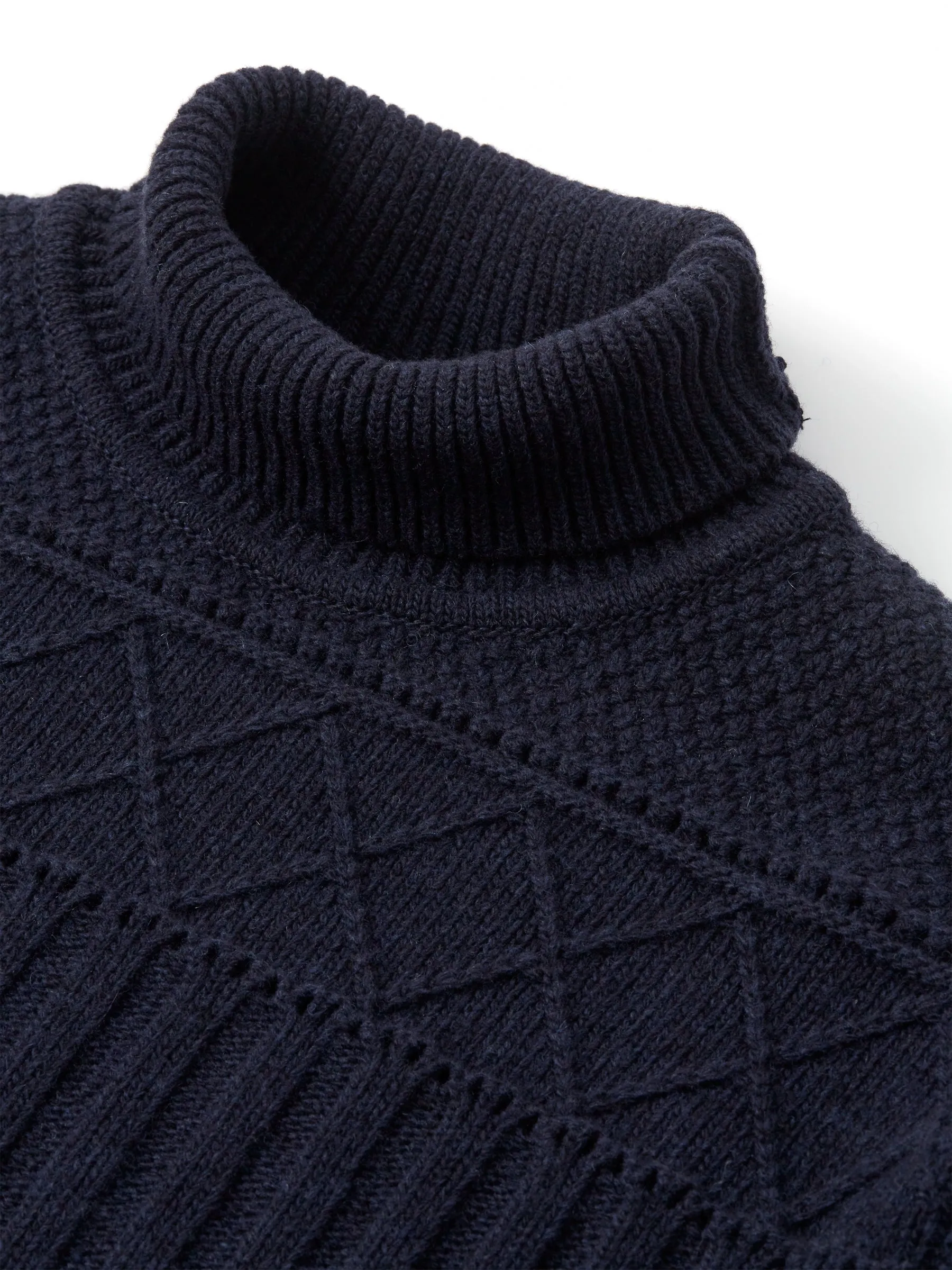 Talbot Roll Neck Jumper Bonham Navy sold by Oliver Spencer product image thumbnail 3