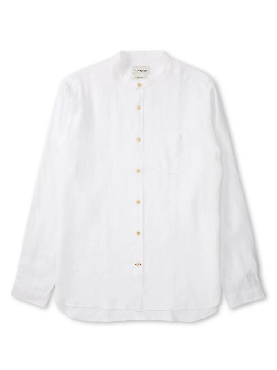 Grandad Shirt Bridford White sold by Oliver Spencer