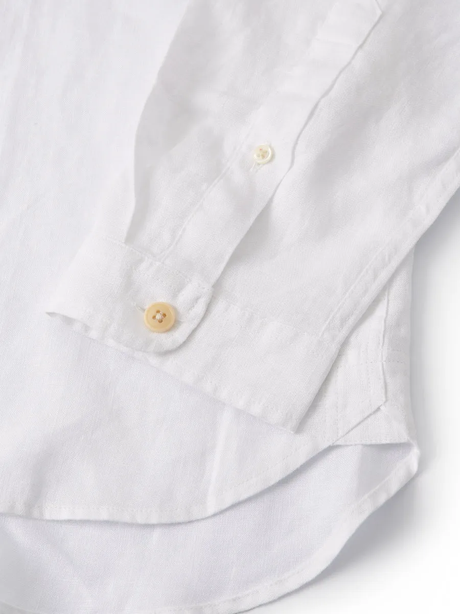 Grandad Shirt Bridford White sold by Oliver Spencer product image thumbnail 5